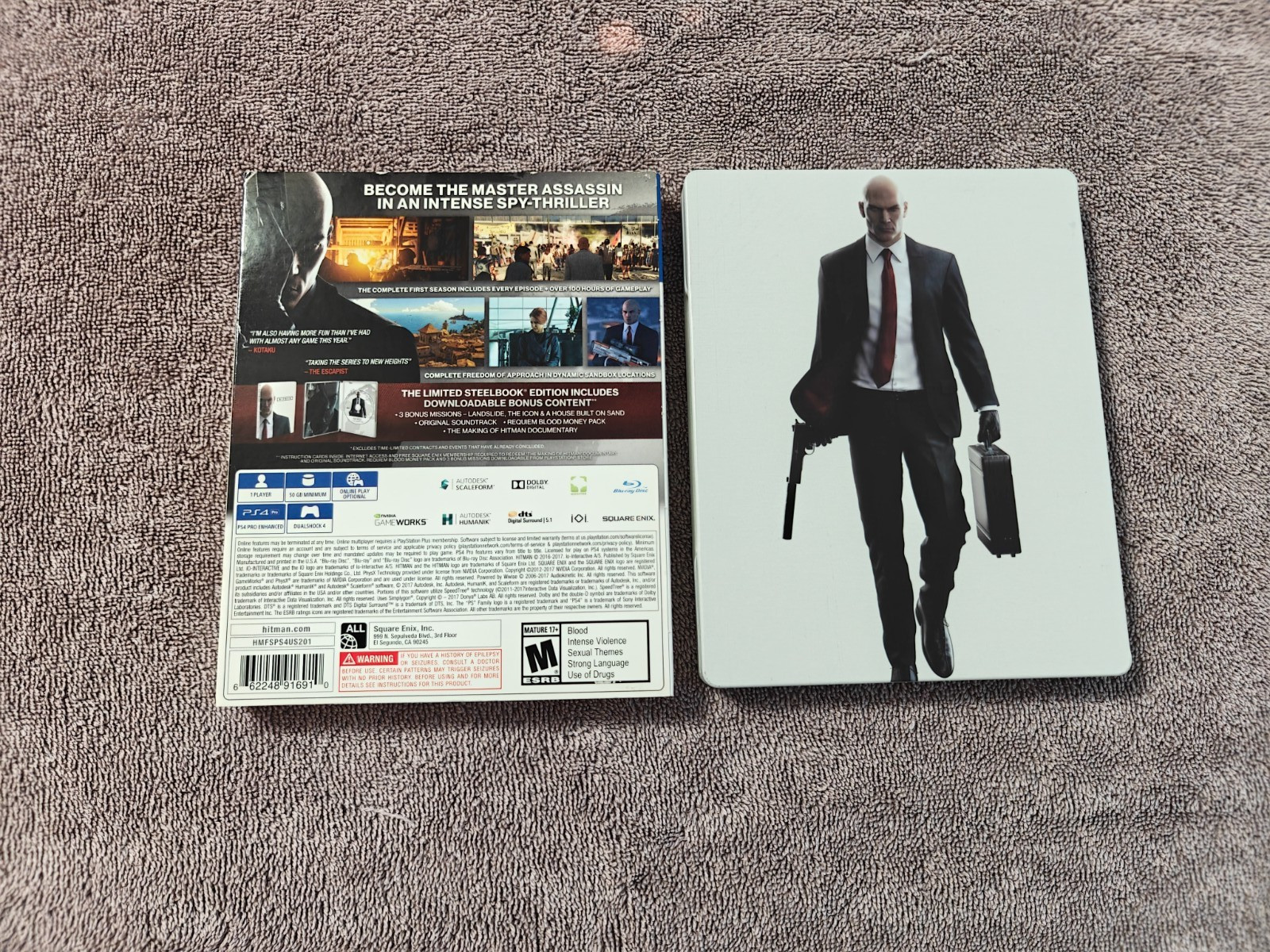 Hitman Steelbook Edition (PS4) w/ Manual | Tested/Working