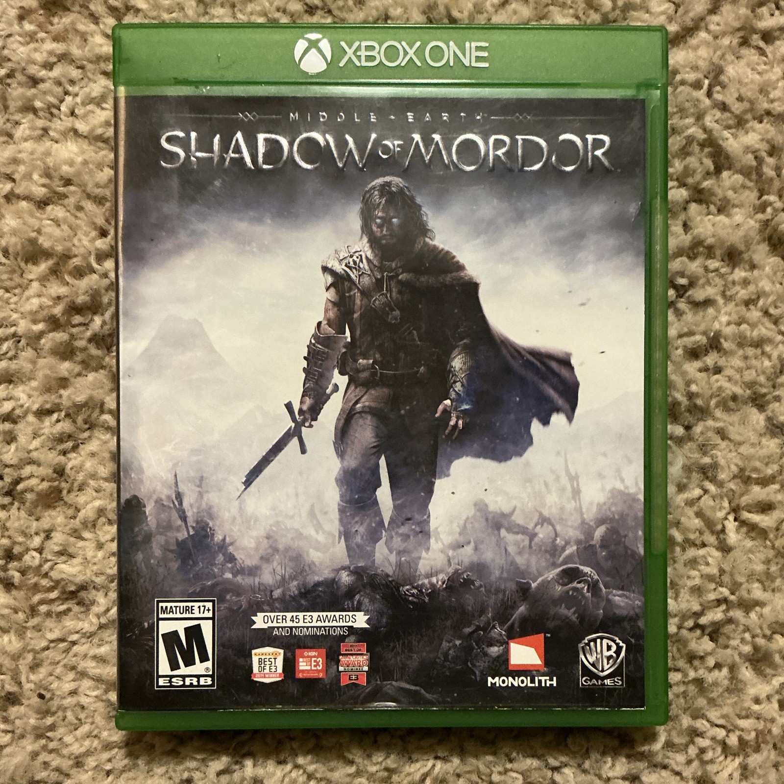 Warner Bros. Middle-earth Shadow of Mordor Xbox One M NTSC-U/C 2014 w/ Case