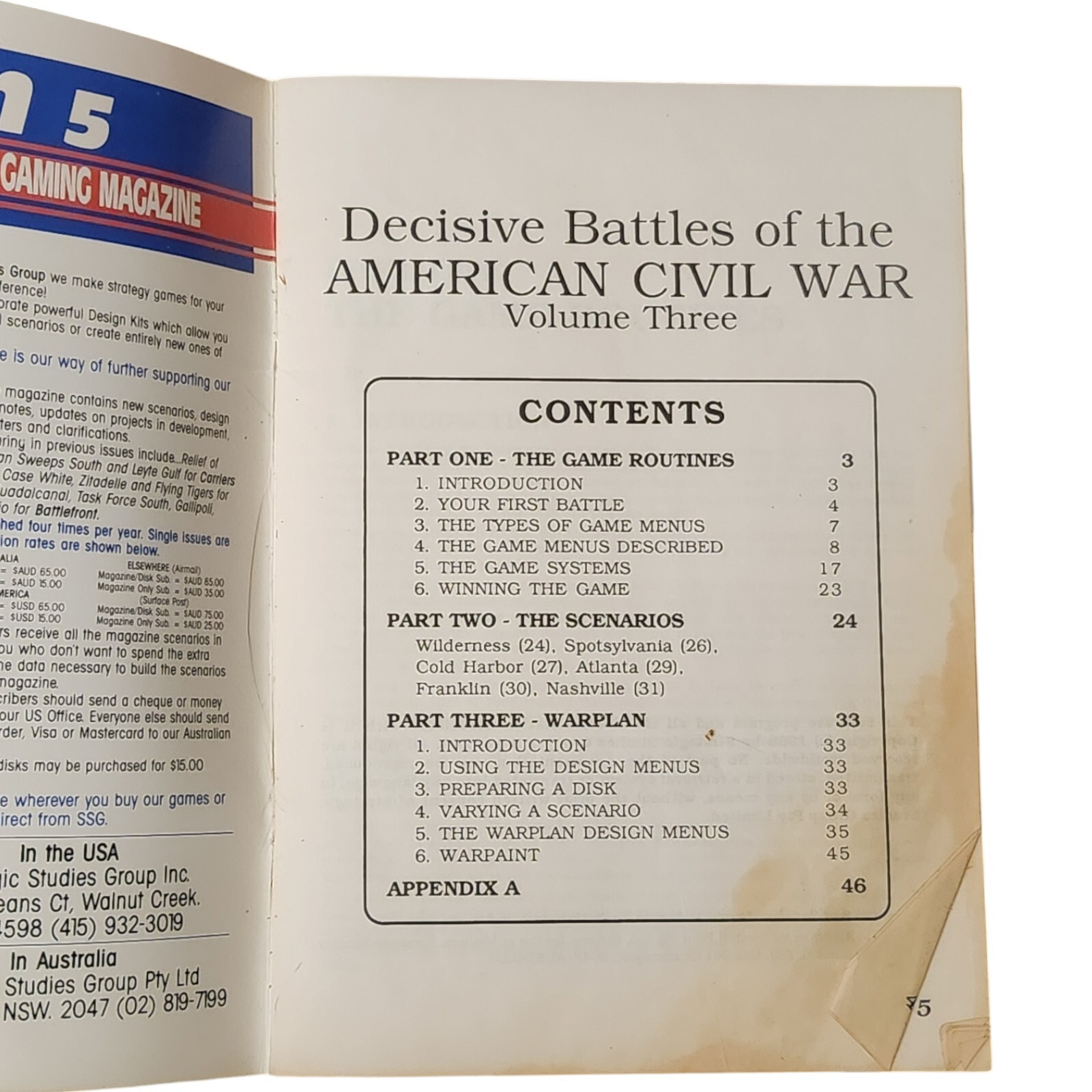 Apple II Civil War Strategy Game Vol 3 CIB Rare 64K SSG Wilderness to Nashville