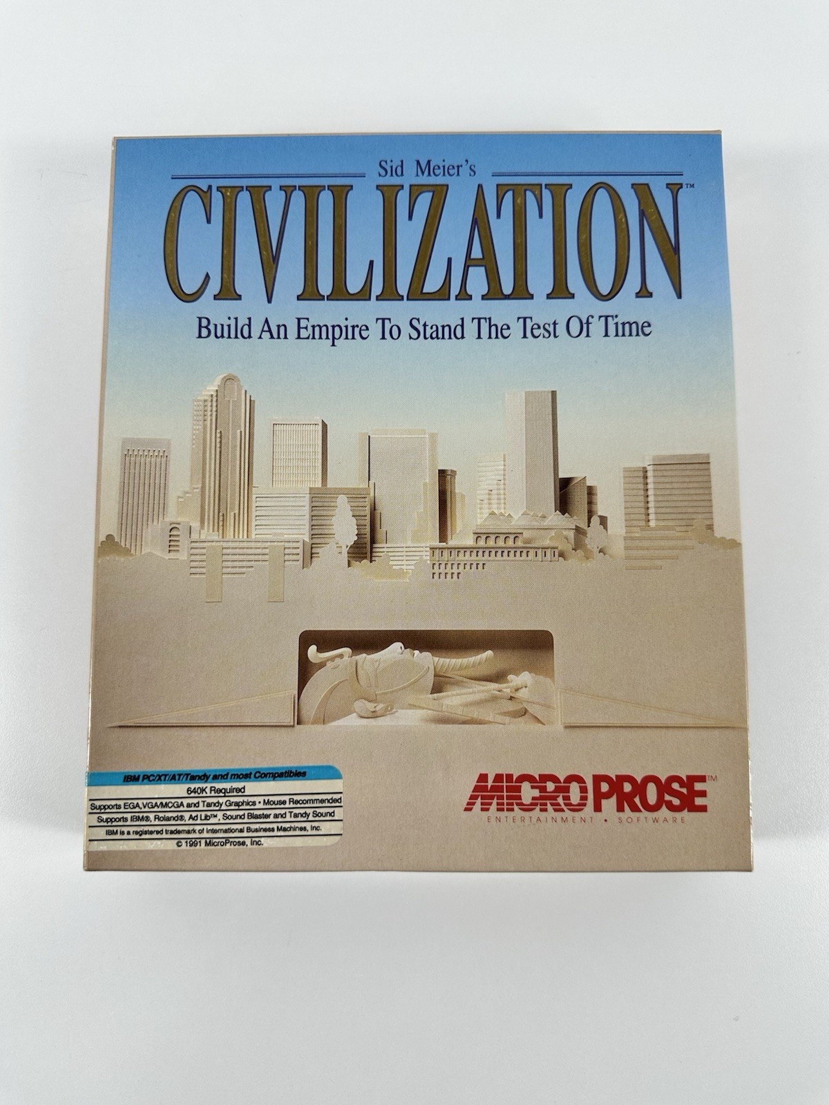 Sid Meier’s Civilization 1991 PC IBM 3.5″ Microprose Disks Big Box
