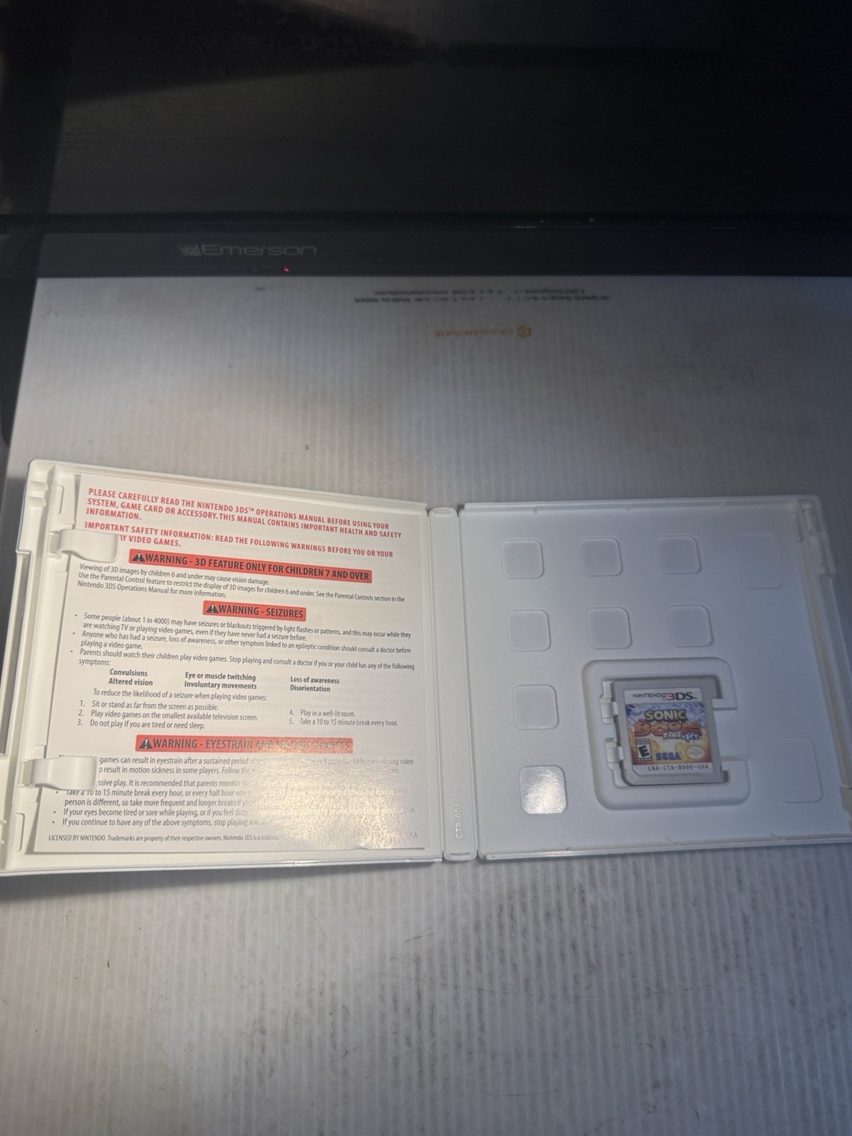 Sonic Boom: Fire & Ice Nintendo 3DS Complete CIB Tested
