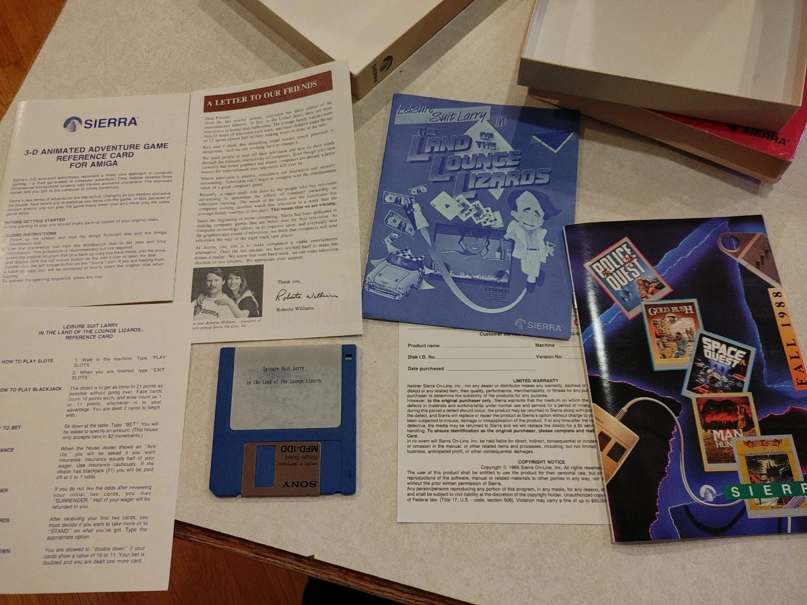Amiga Vintage Games BOX Lot, Leisure Suit Larry, Backgammon, and Dragon’s Lair