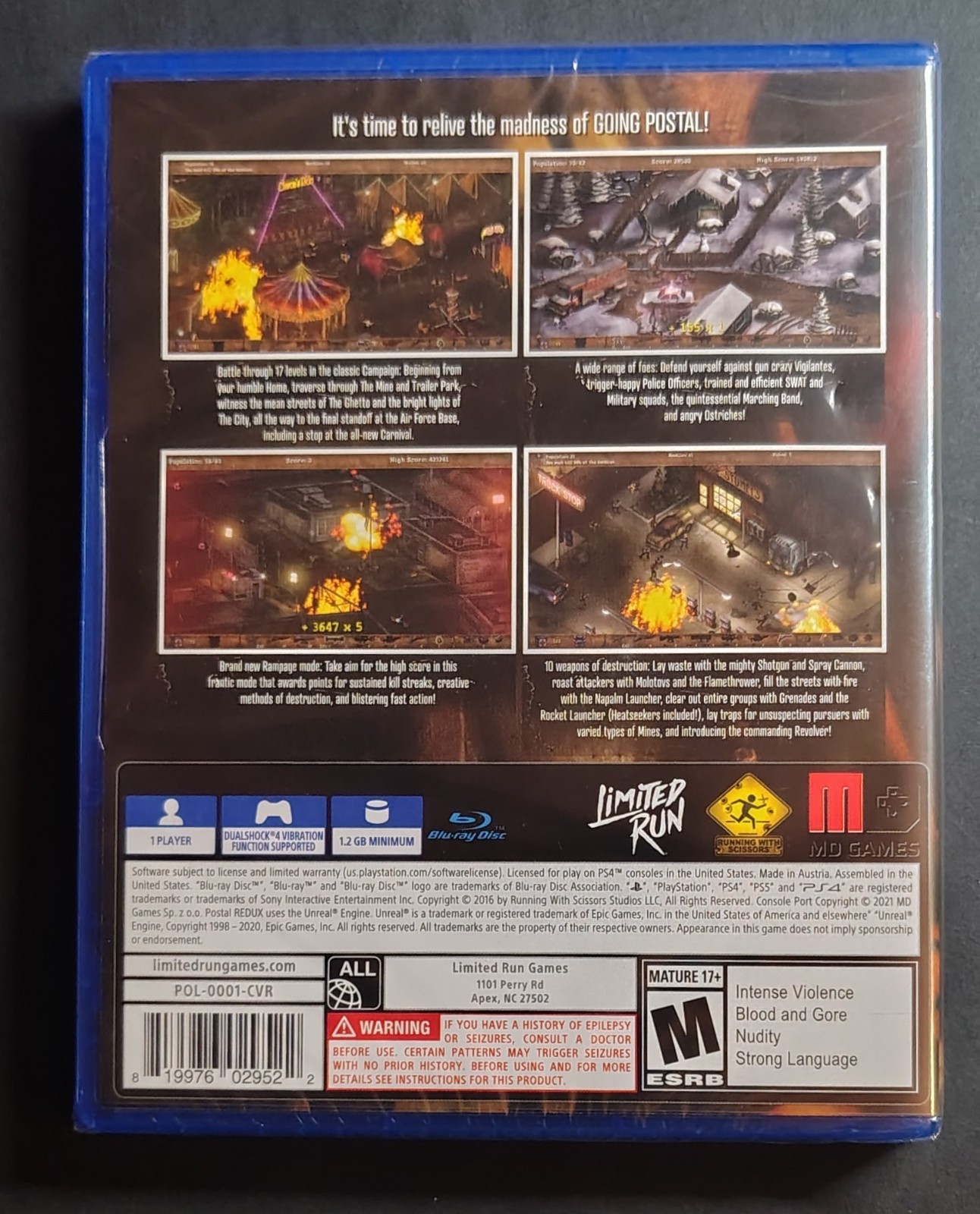 Postal Redux PS4 2020 M Mature Limited Run Games