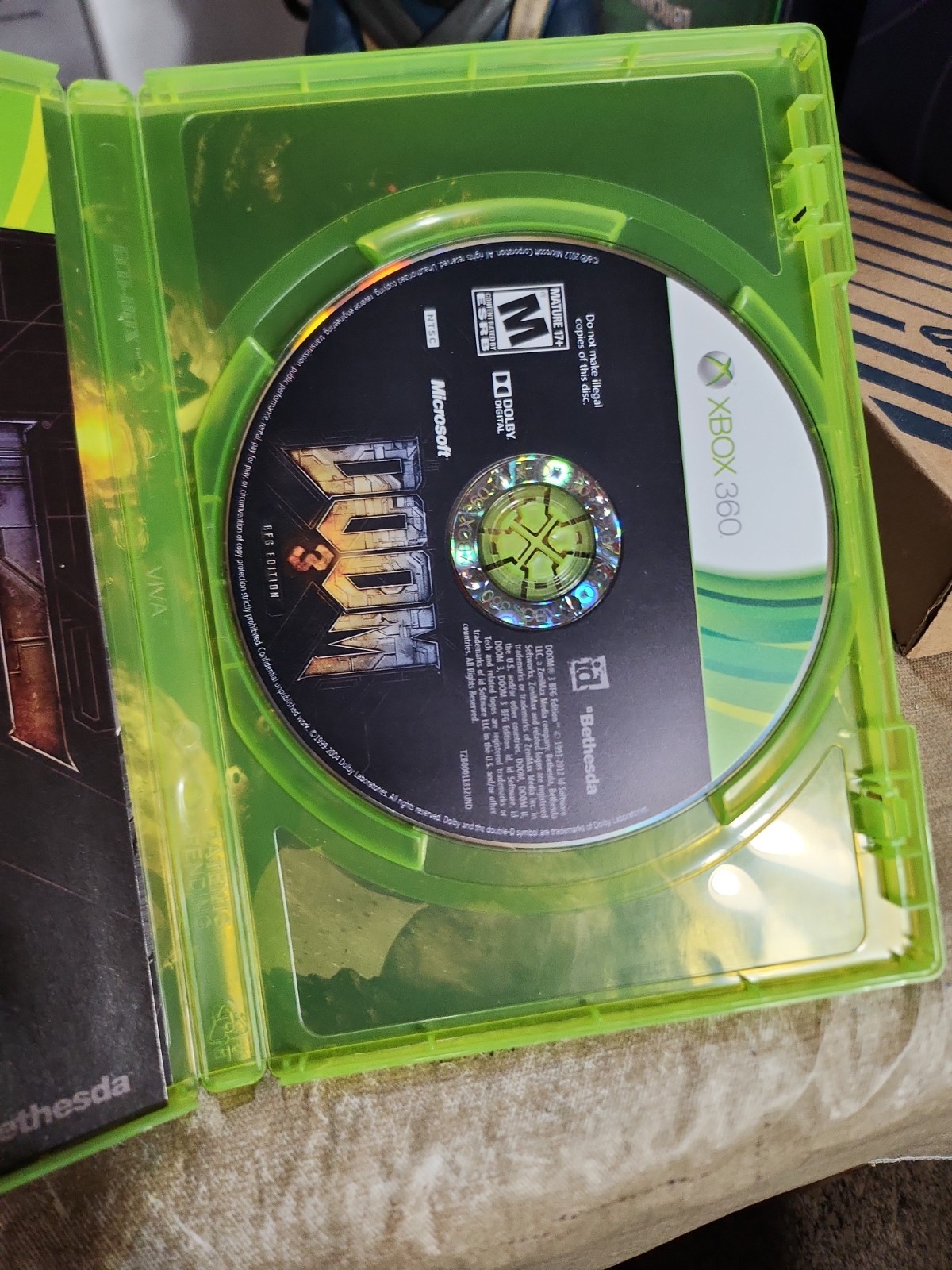 Doom 3 — BFG Edition (Microsoft Xbox 360, 2012) Complete Tested CIB