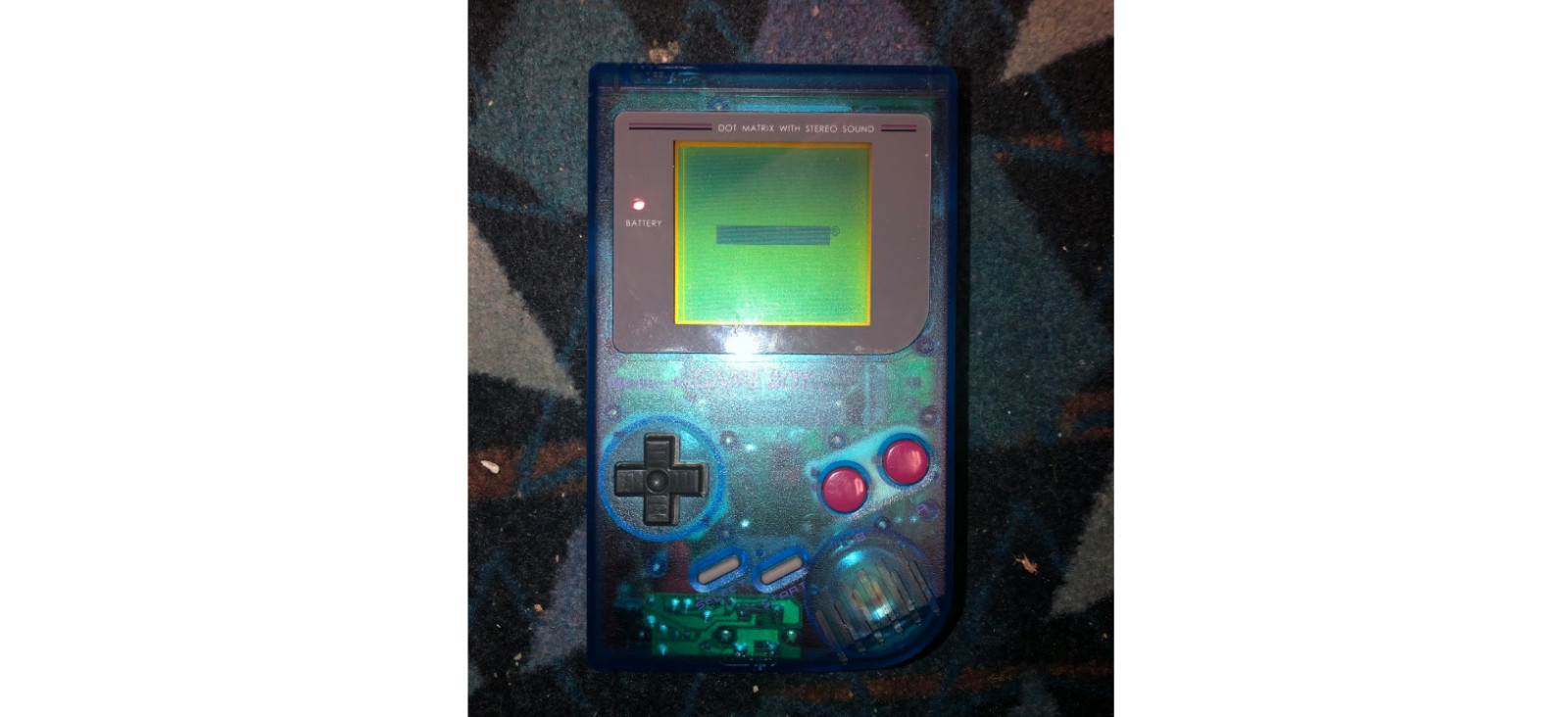 Nintendo Game Boy custom Pokémon Red & Blue inspired shell