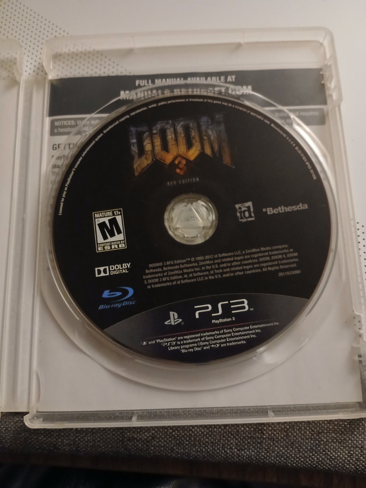 Doom 3 BFG Edition – Sony PlayStation 3 PS3 – No Manual – Tested