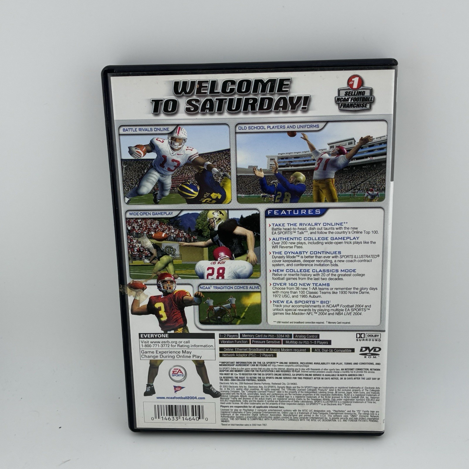 NCAA Football 2004 PS2 PlayStation 2 – Complete CIB OEM Authentic Tested
