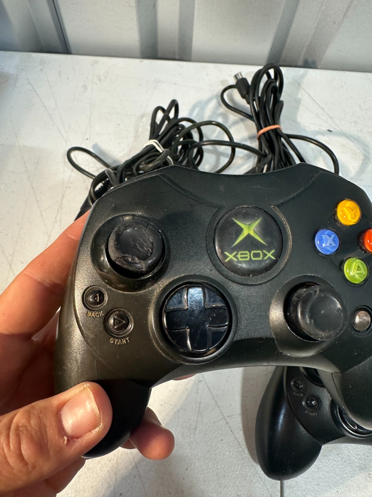 Lot of 2 Microsoft Xbox Controller S Wired Gamepad X08-69573 Bundle WORKING
