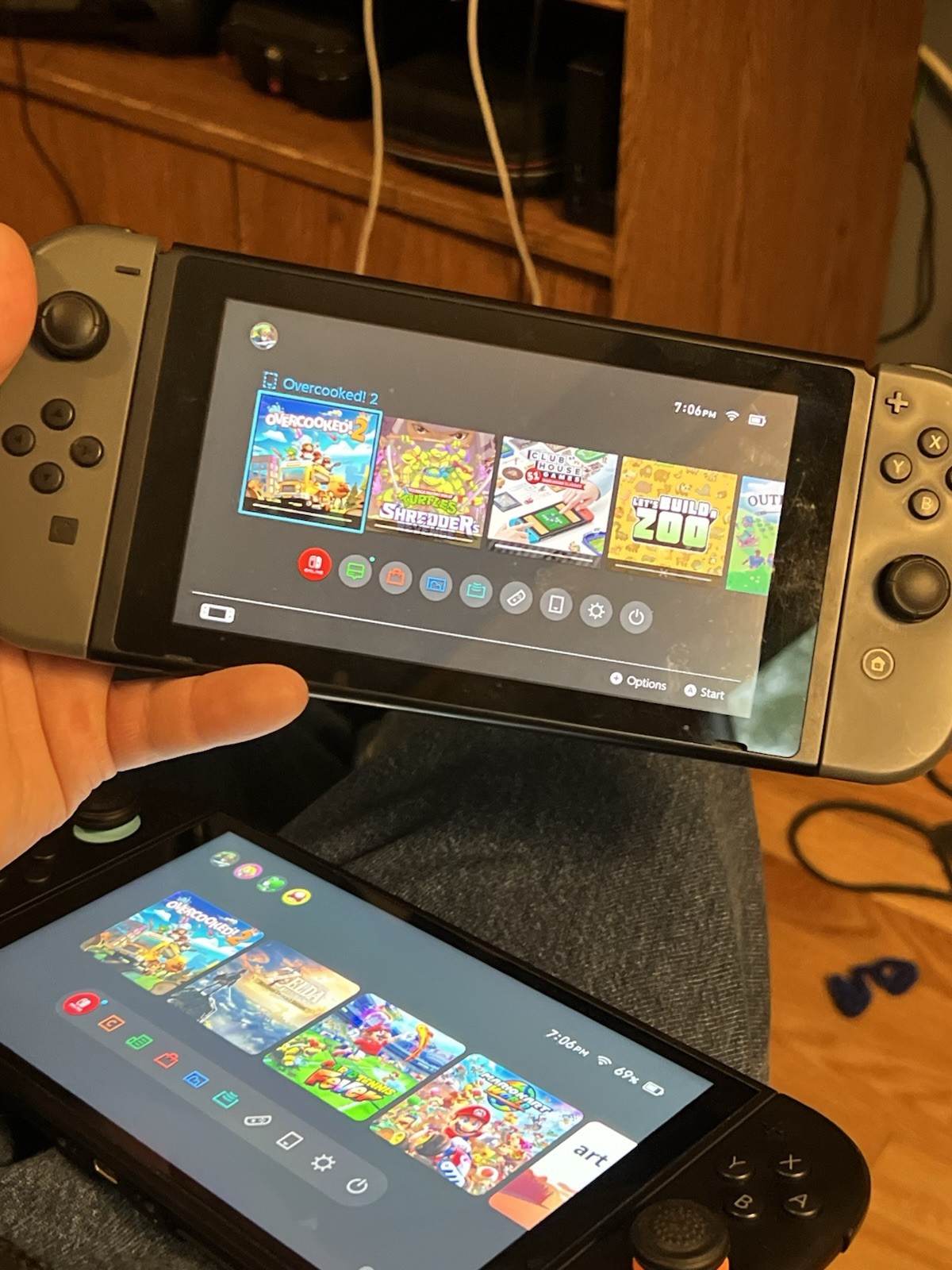 Nintendo Switch OG Grey Console BUNDLE + Controllers / CASES / DOCK / No Cables