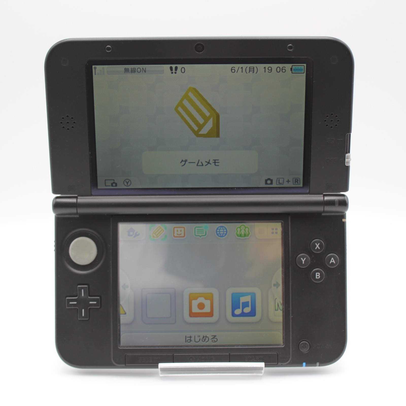 Nintendo 3DS LL XL Black Console Tested Working w/ Charger & Stylus Japan
