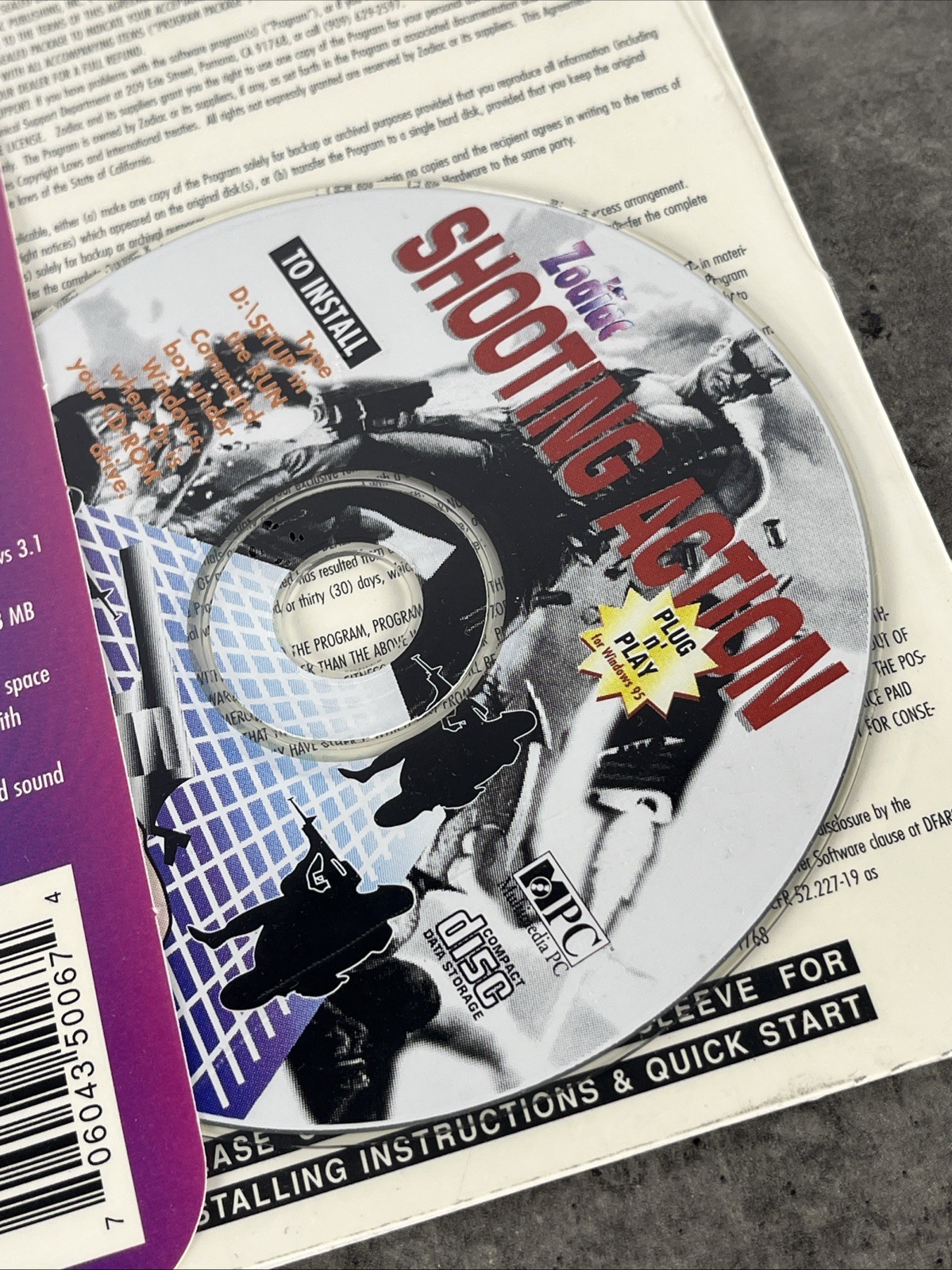 Vtg NOS Zodiac Shooting Action 10 Games For Windows 95 Cd Rom Plug & Play Rare