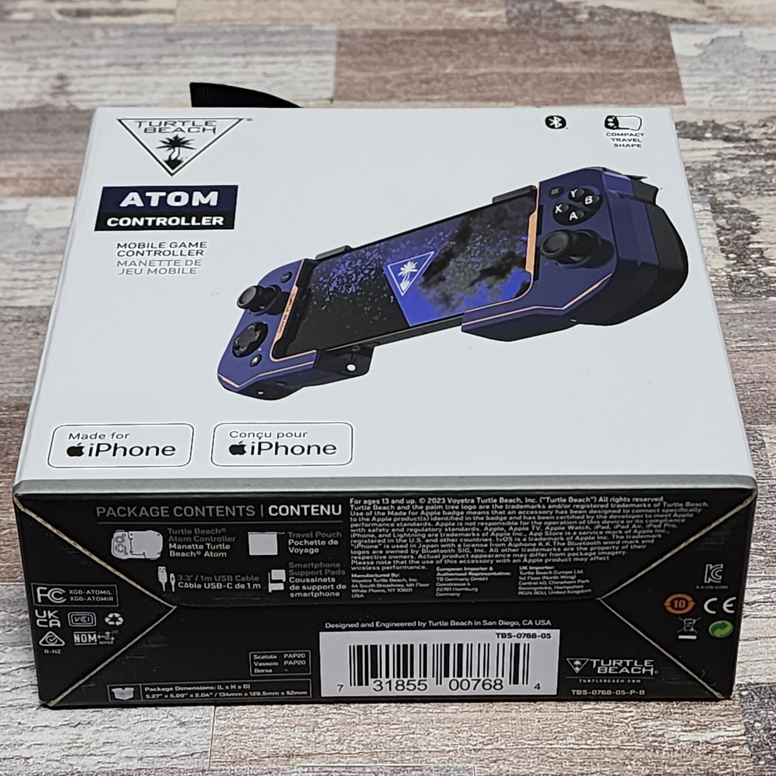 Turtle Beach Atom Mobile Gaming Controller Bluetooth iPhone Cloud – Cobalt Blue