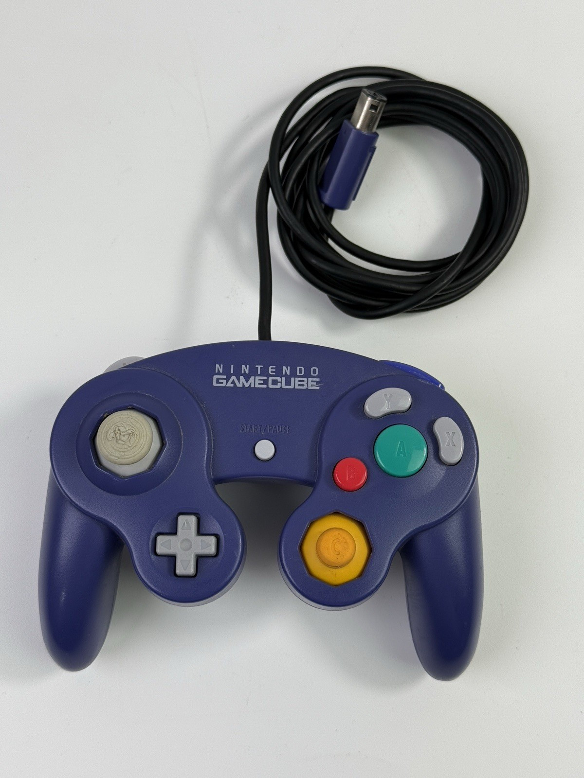 Official OEM Nintendo GameCube Controller Indigo Purple DOL-003 (Left Stick Rub)