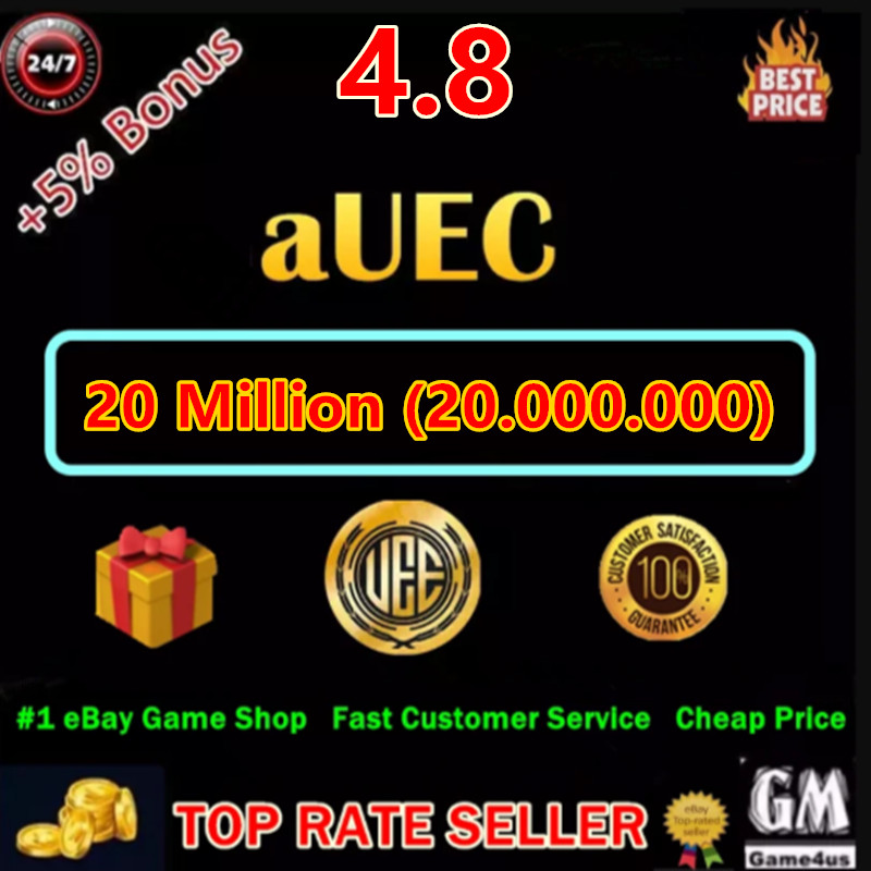 STAR CITIZEN aUEC 20 Mill +5% Bonus🎁New 4.8.2 Live Alpha UEC🔥Fast Virtual Item