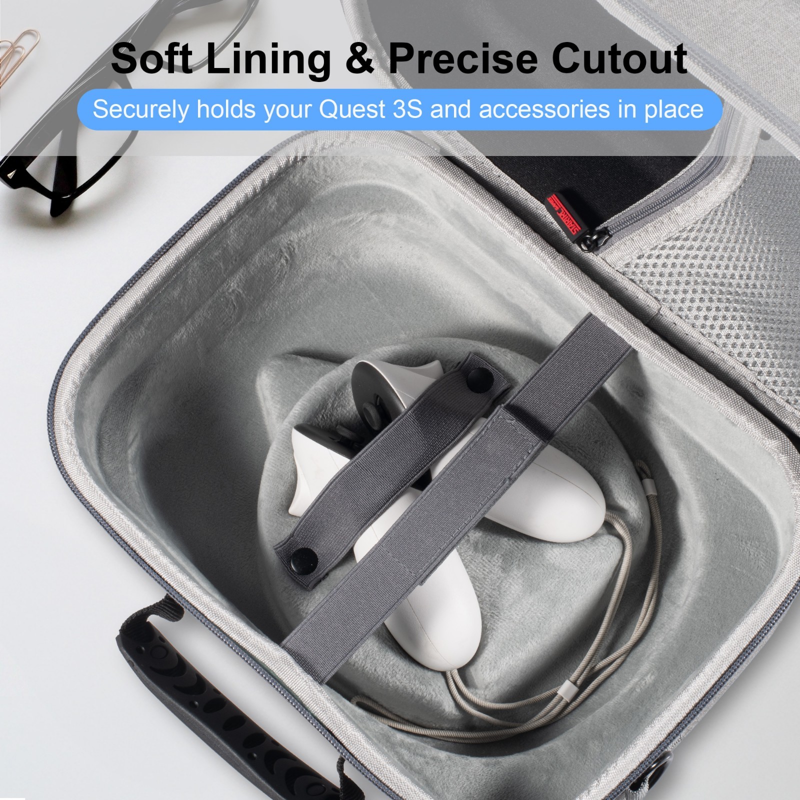Hard Shell Carrying Case for Meta Quest 3/Quest 3S Large Capacity Storage Bag