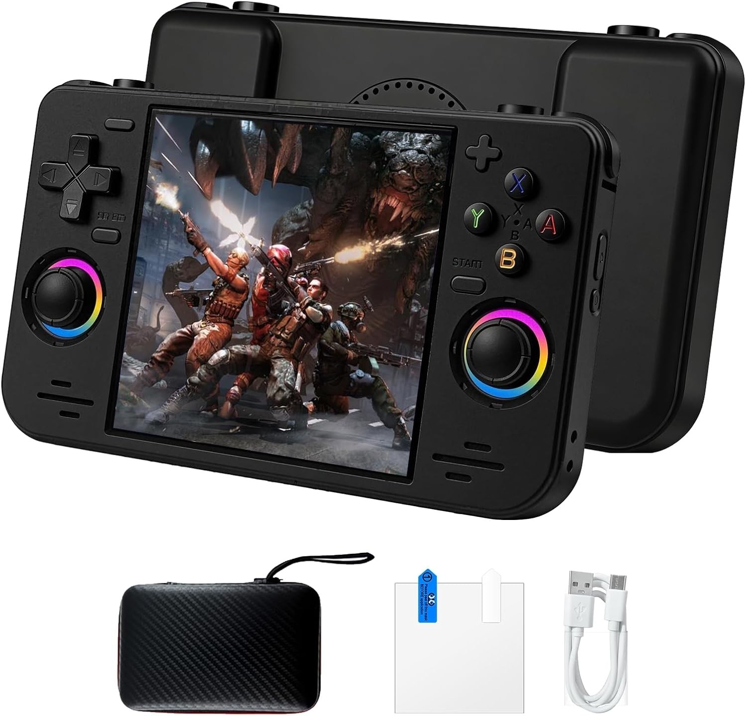 RF40H Black Retro Game Console, Dual Player, 18K+ Classic Games in Your Pocket