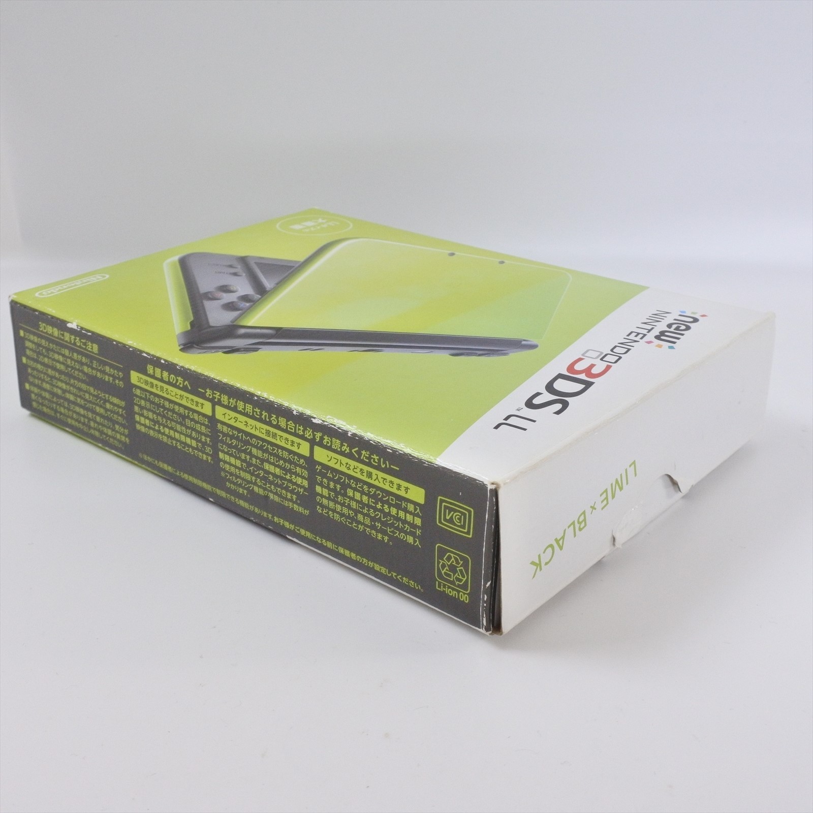 New Nintendo 3DS LL Console RED-001 Boxed NO Touch pen LIME x BLACK 2184 n3ds