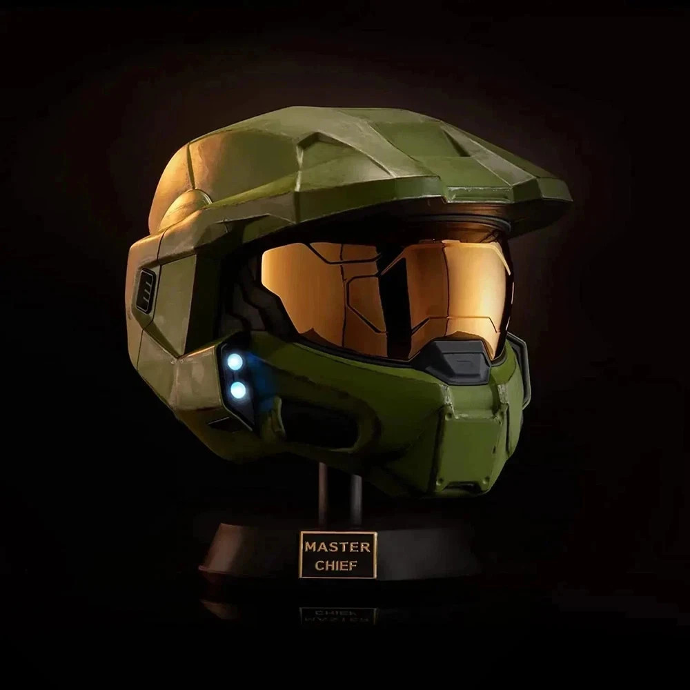 Halo Master Chief Deluxe Helmet with Stand – LED Light | free shipping