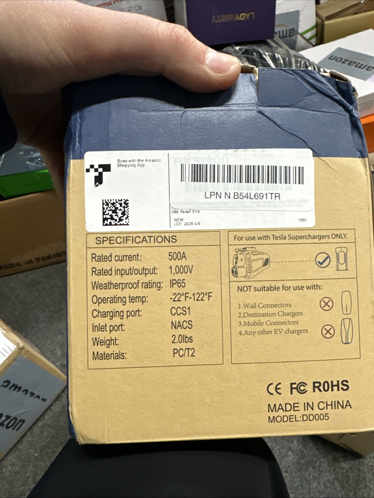 Tesla Supercharger Adapter, NACS to CCS Adapter, Fast Charge Your CCS1 EV at…