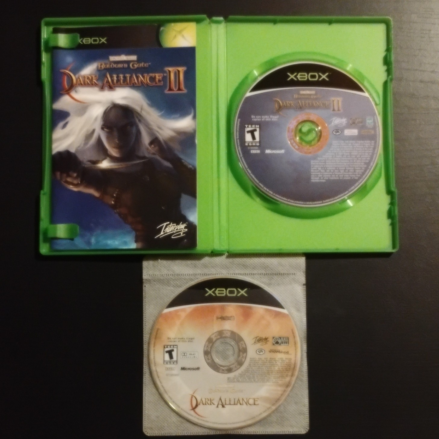 Baldur’s Gate: Dark Alliance 1 & 2 Xbox Dungeon Crawler/Hack-and-Slash Games Lot