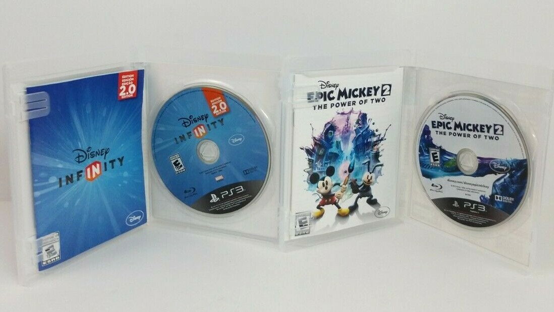 PS3 Disney Epic Mickey 2: The Power of Two & Infinity 2.0 Edition~ Both Complete