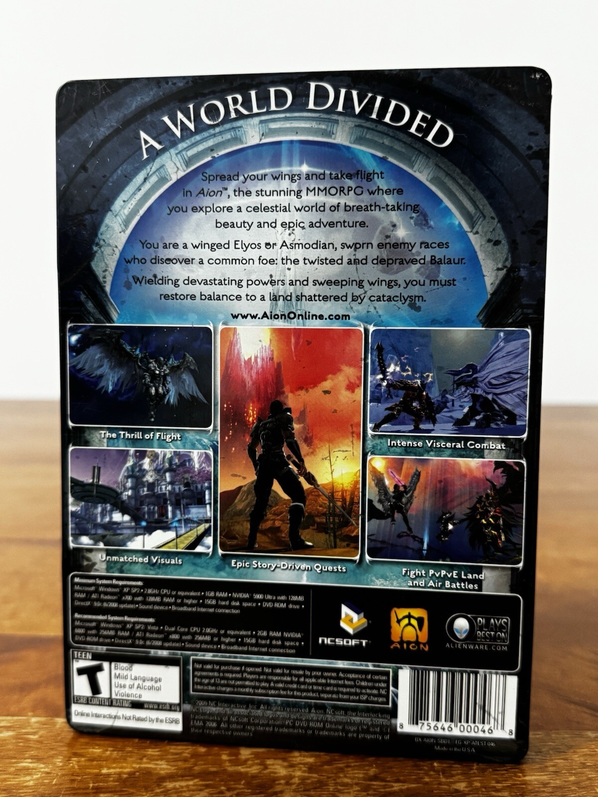 AION DVD-ROM 2-Disc PC Metal Case Steelbook Edition 2009 Game Complete TESTED