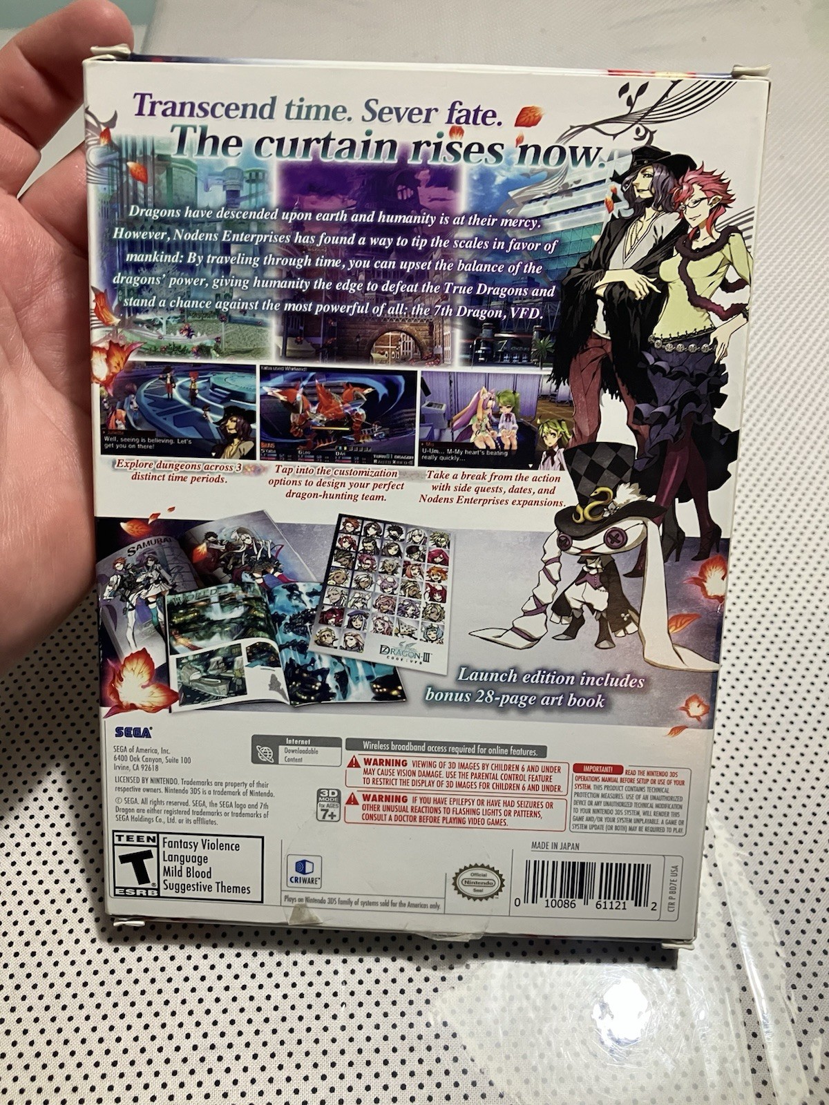 7th Dragon III Code: VFD Launch Edition (Nintendo 3DS 2016) CIB With Book Tested