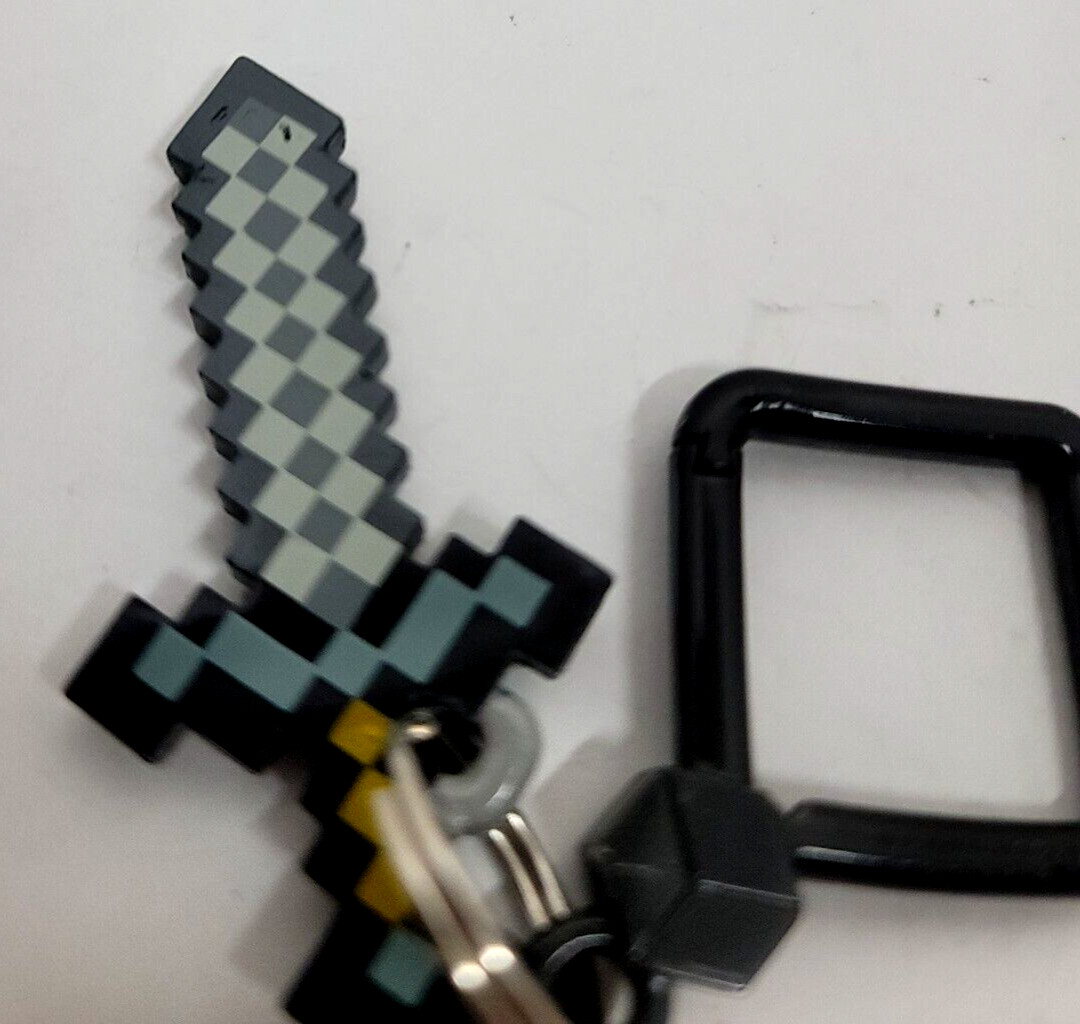 Minecraft Figures Backpack/Bag Clip/Hangers Lot of 3 Steve Sword Villager