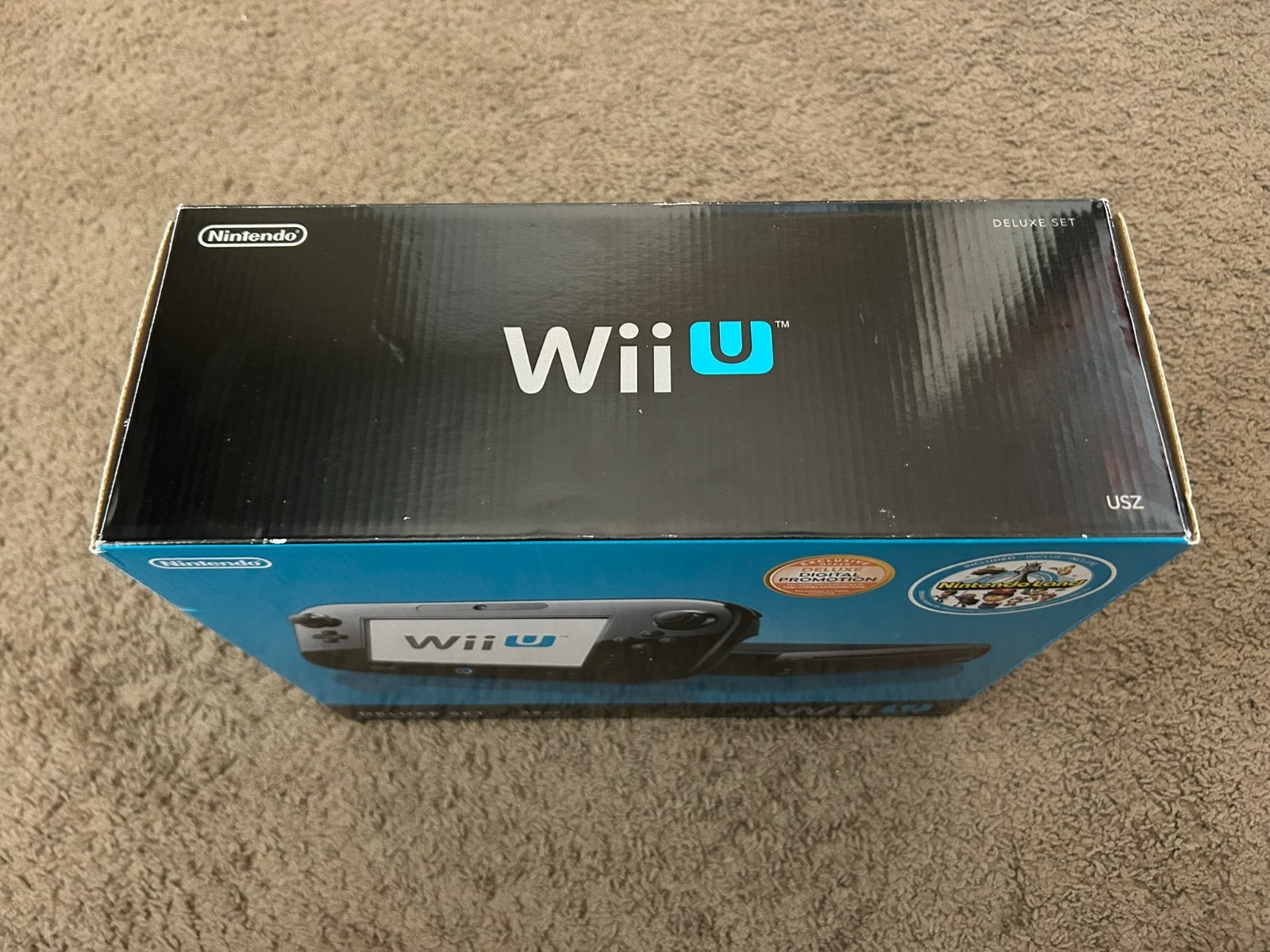 Nintendo Wii U 32GB Console Deluxe Set Black Complete with Box System Nice Clean