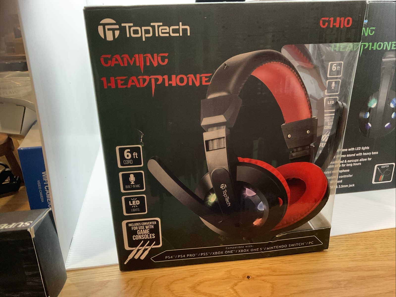 TopTech Gaming Headphone CH10 Game Consoles color-changing LED (NEW)