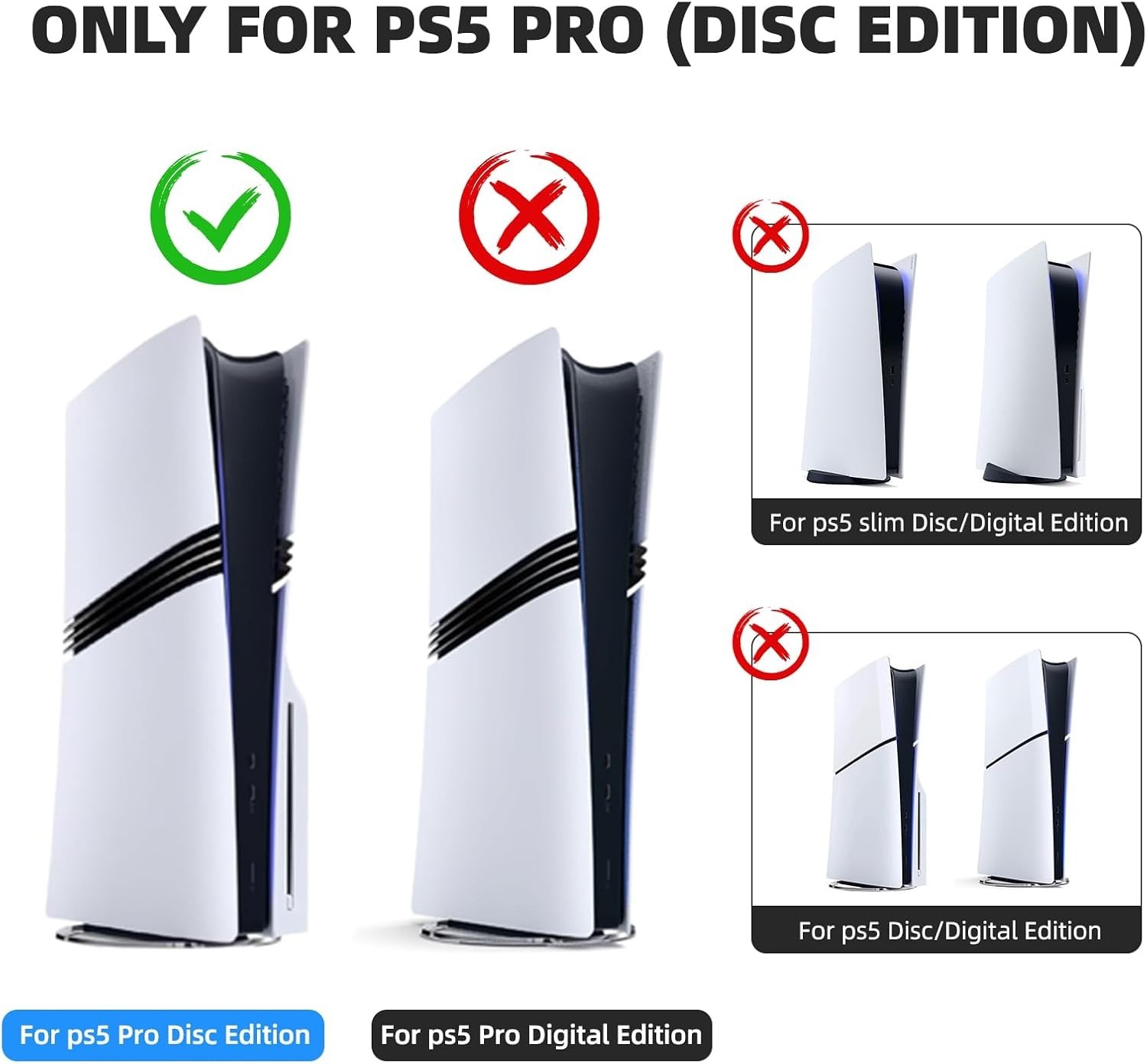 PS5 PRO Disc/Digital FacePlate Cover PlayStation 5 Replacement 30th Anniversary