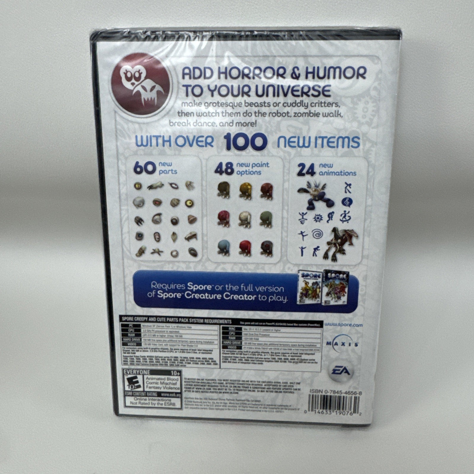 Spore Creepy and Cute Parts Pack PC/Mac New Sealed Computer Game EA