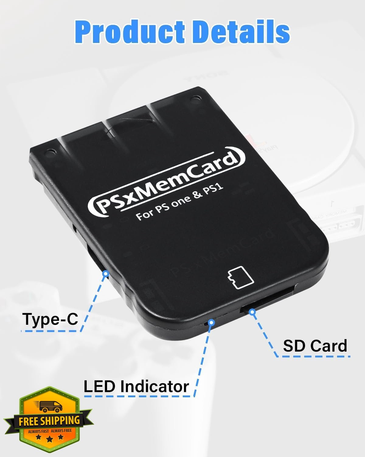 Kaico PS1 Memory Card 512MB Micro SD