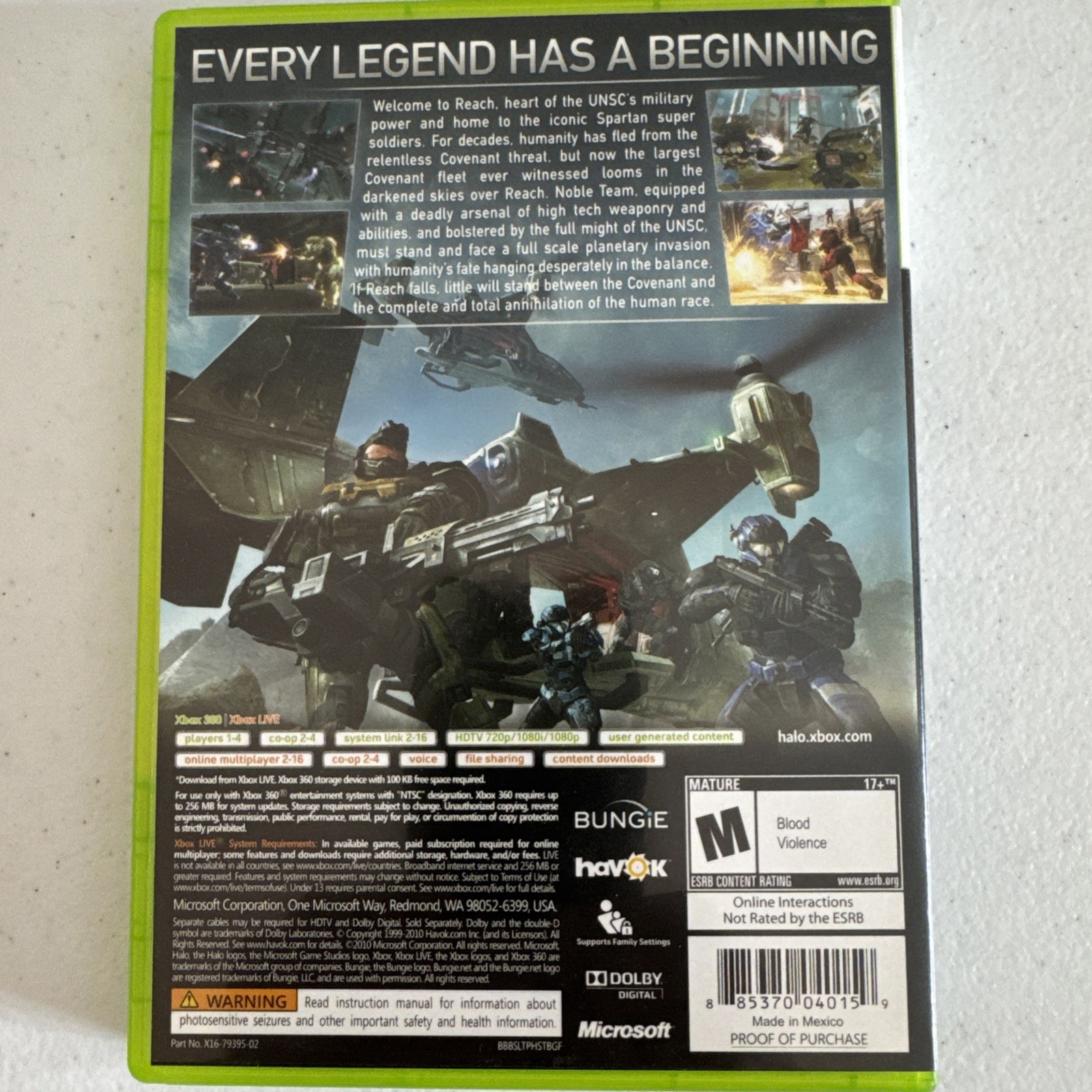 X-Box 360 Halo X-Box Live Video Game Lot of 6 Halo Wars Books and Tested Working