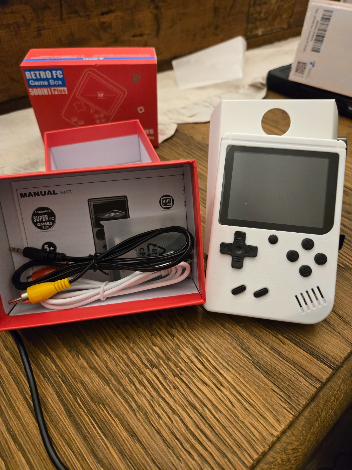 Game Box Retro FC Handheld Console – 500 in 1, Gaming System Preloaded Games NIB