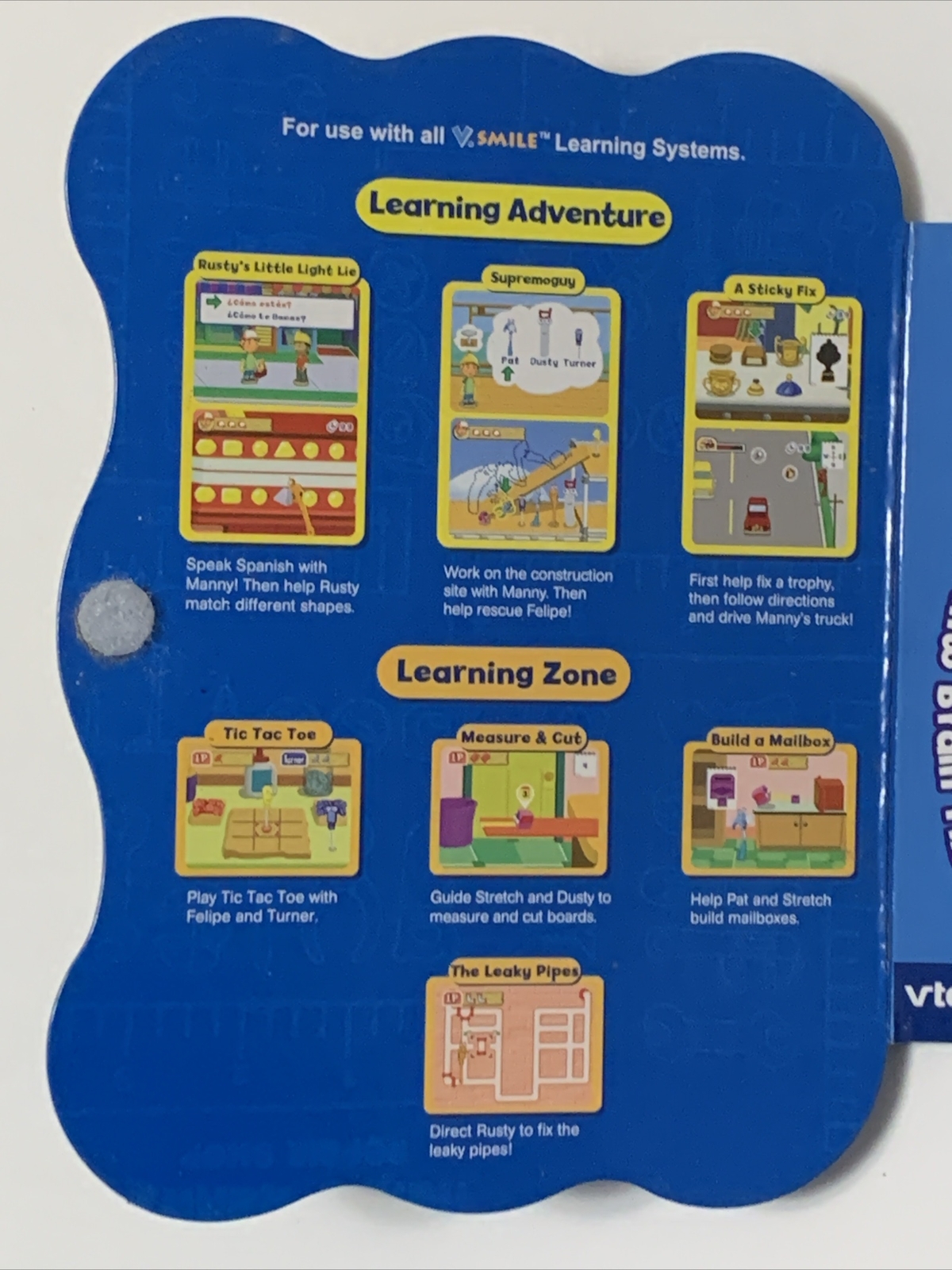 New Vtech V.smile Disney Handy Manny 3-5 Years Learning Systems Smartridge
