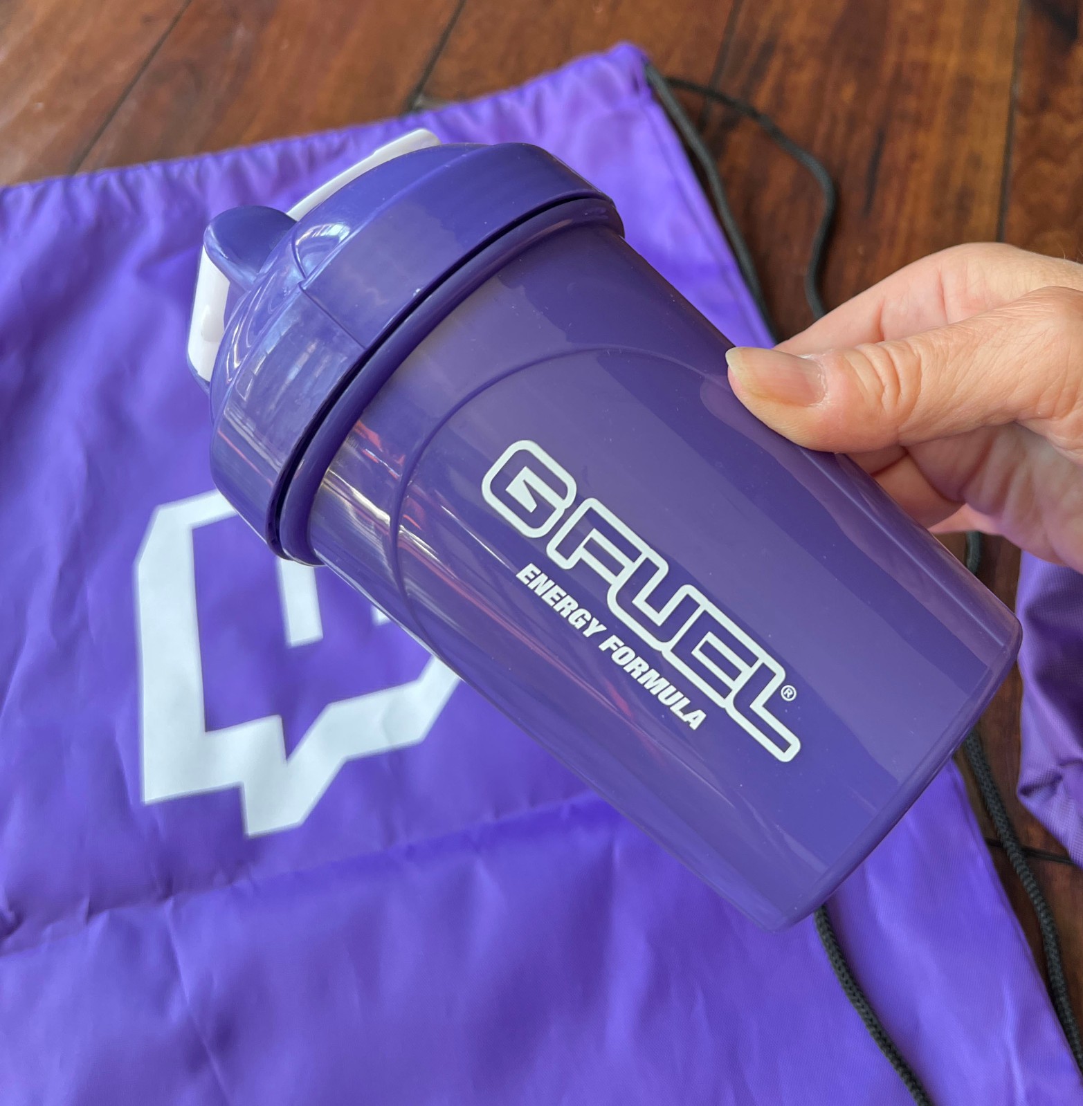 Twitch Con 2017 Merch Lot Fanny Pack Visor Cup Drawstring Bag TwitchCon Purple