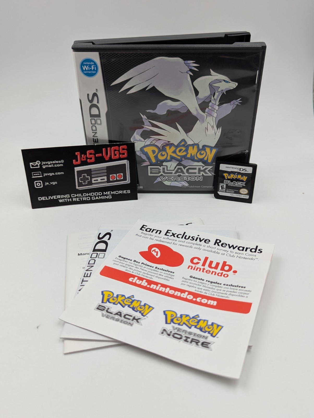 Nintendo DS Pokémon Black Version CIB Inserts No Manual Authentic OEM #3