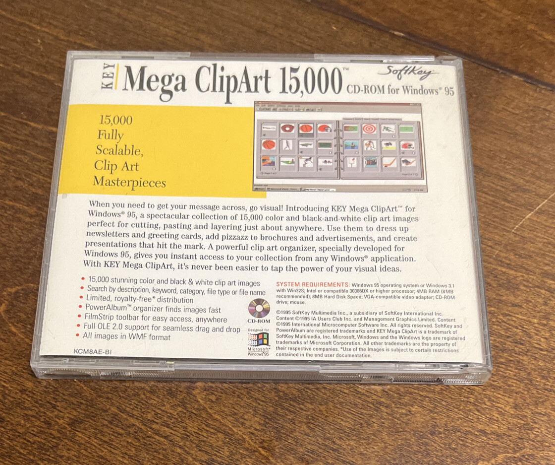 MEGA CLIPART 15,000 Shelf195 VINTAGE PC GAME/SOFTWARE~