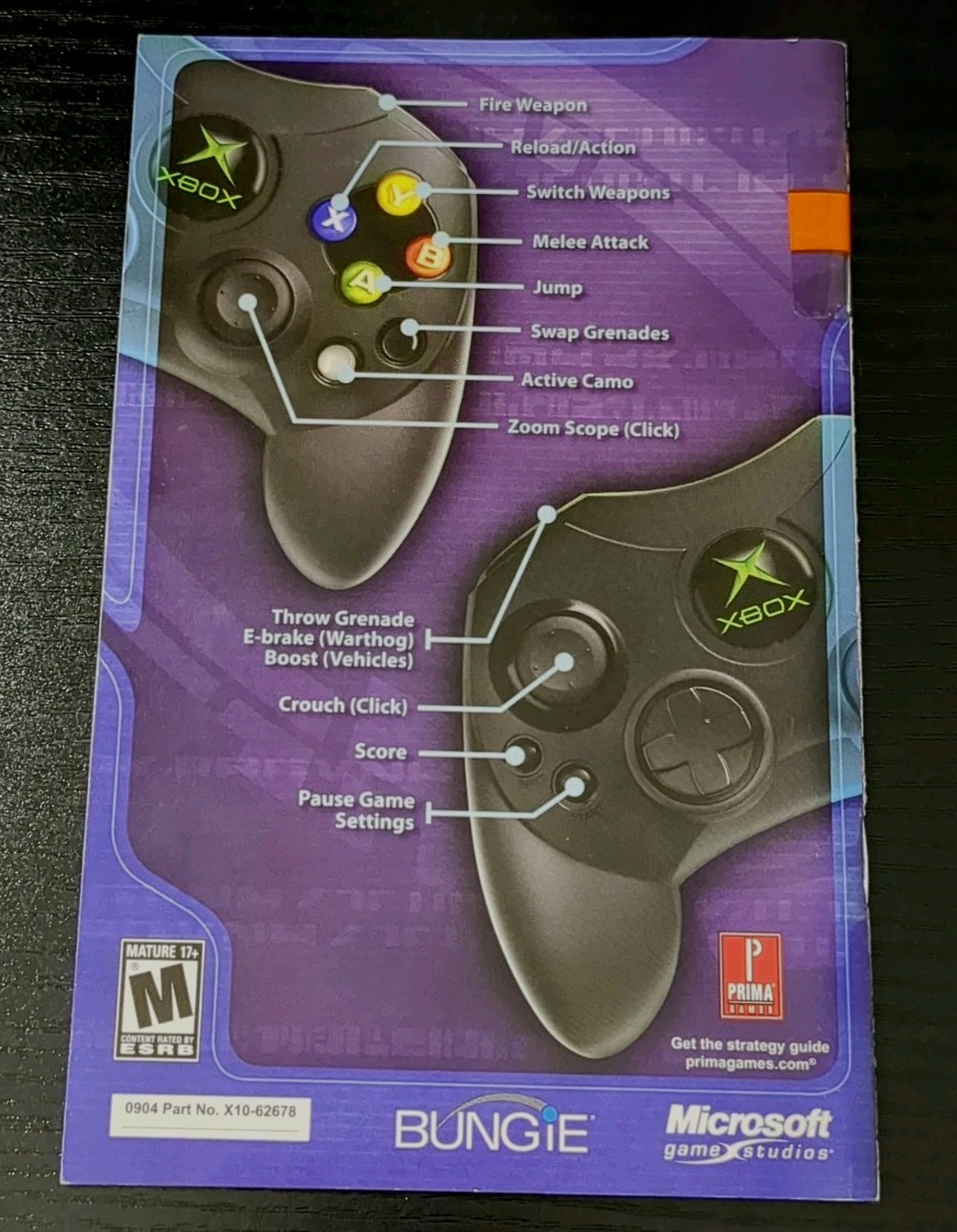 Halo 2 XBOX Original Booklet Manual ONLY Guide Instruction Authentic OEM LN
