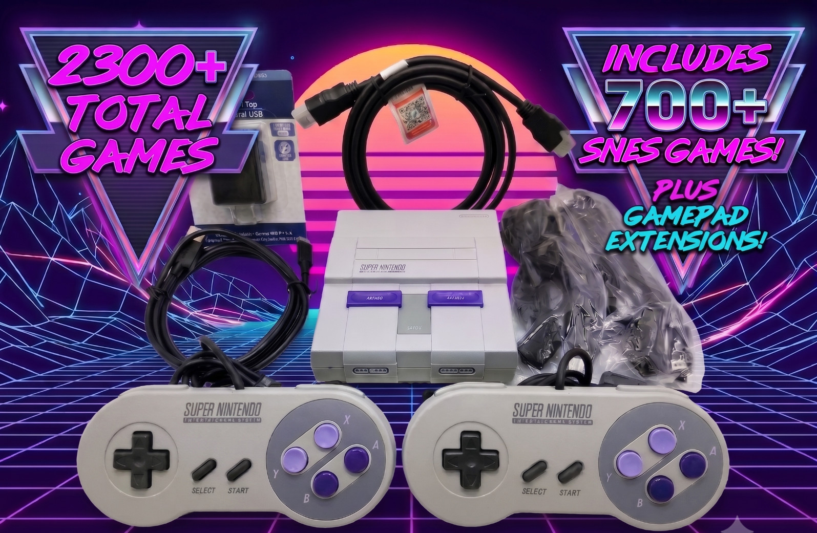 SNES Classic Mini Full SNES/NES/GB/GBC LOADED Super Nintendo Mini w/ Extras OEM