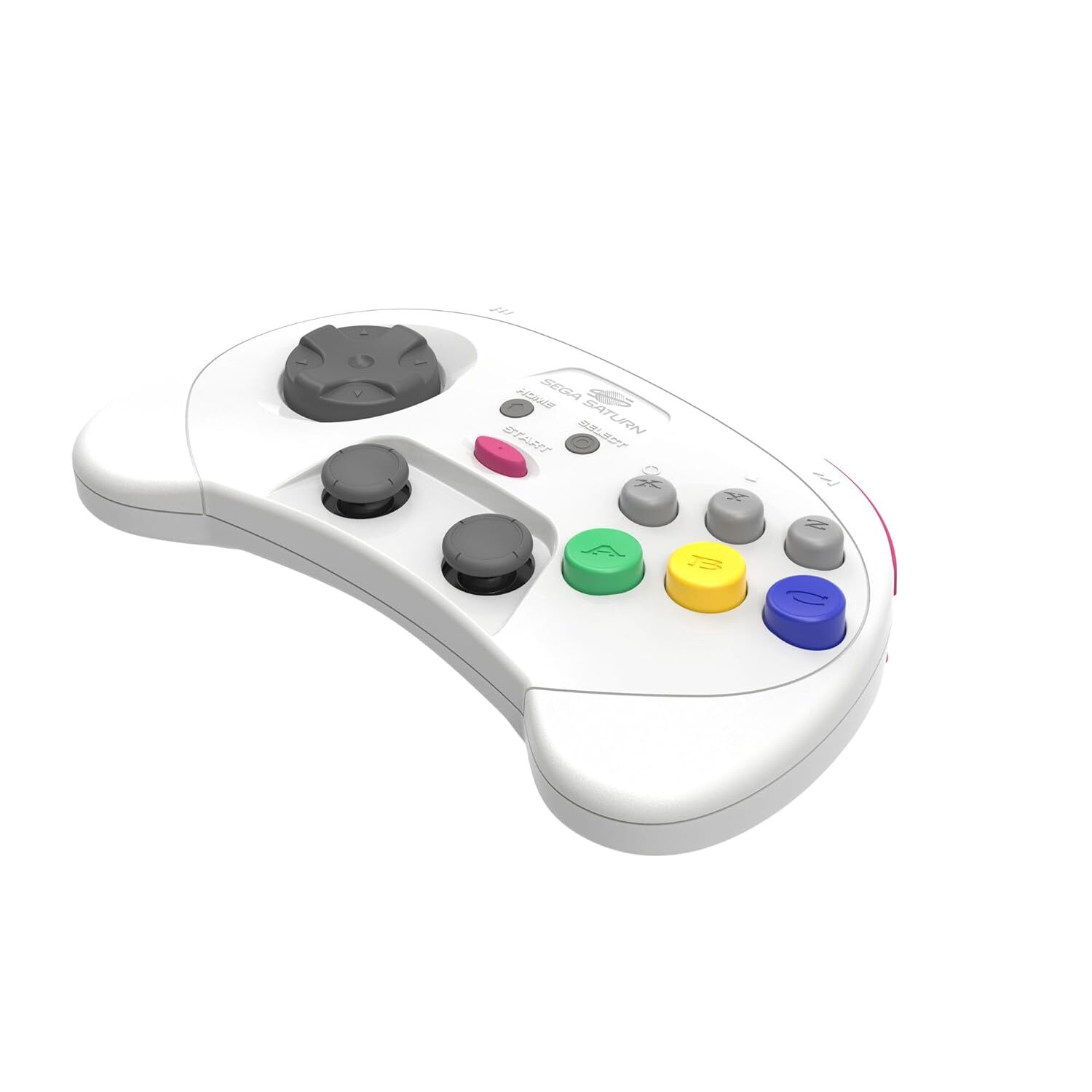 Retro-Bit SEGA Saturn® 2.4GHz Wireless Pro Controller for Sega Saturn PC – White