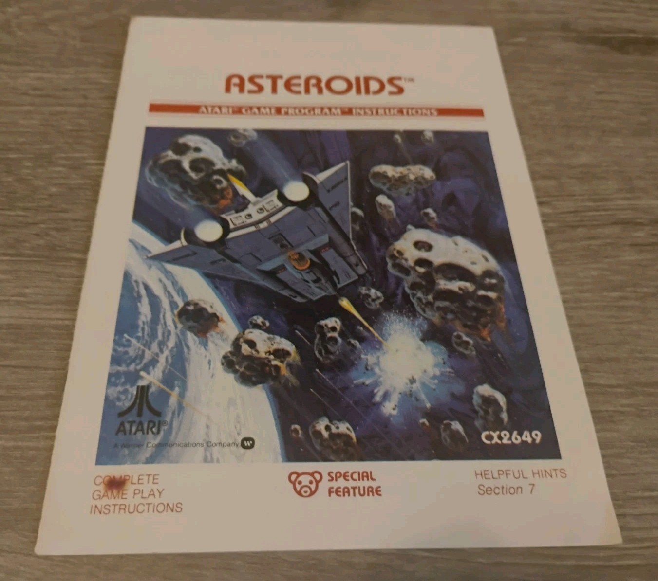 Asteroids (Atari 2600, 1981) Manual Only