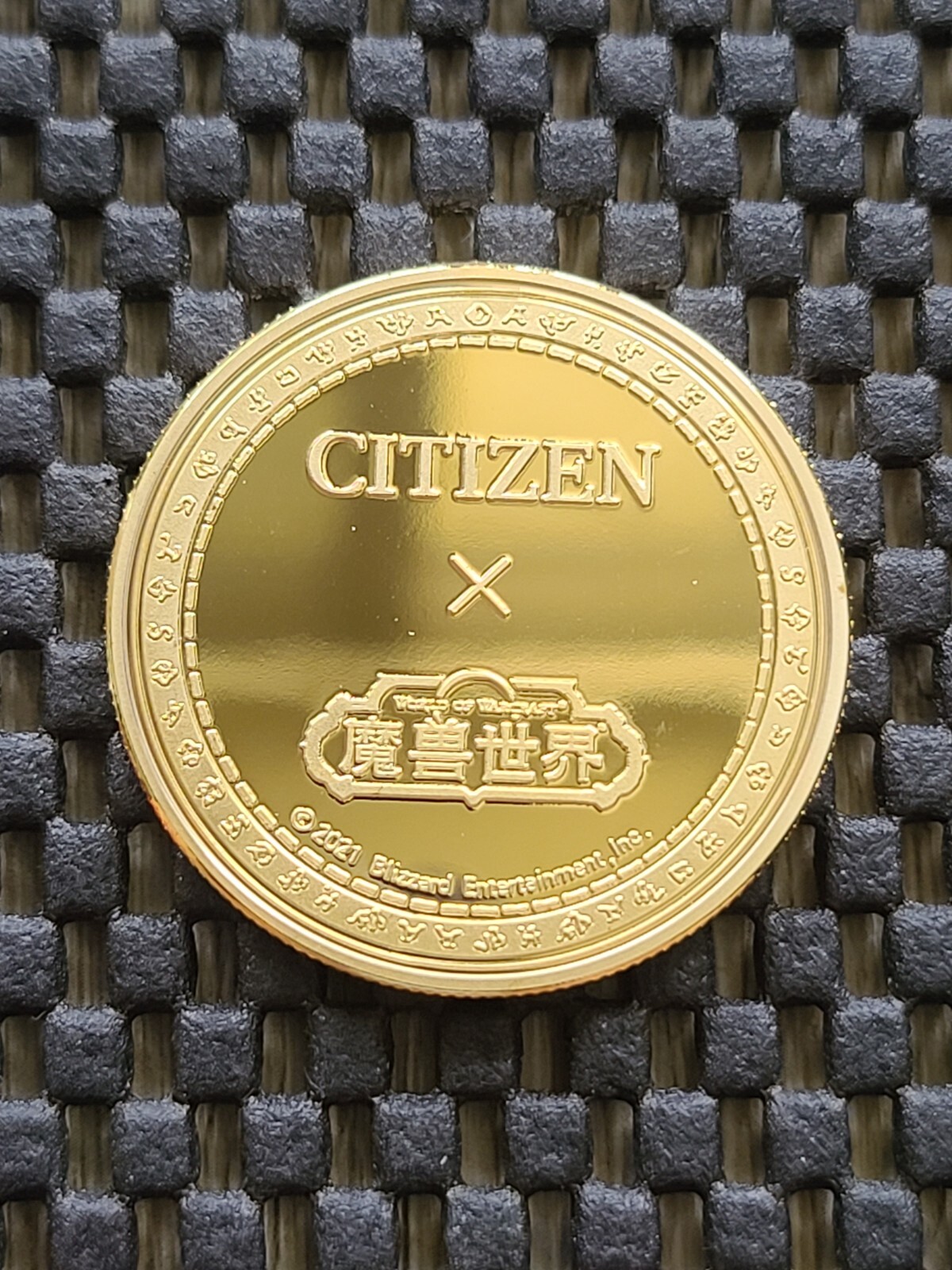 World Of Warcraft X CITIZEN Coin Medal Promo Watch Collab Blizzard WOW [VARIAN]