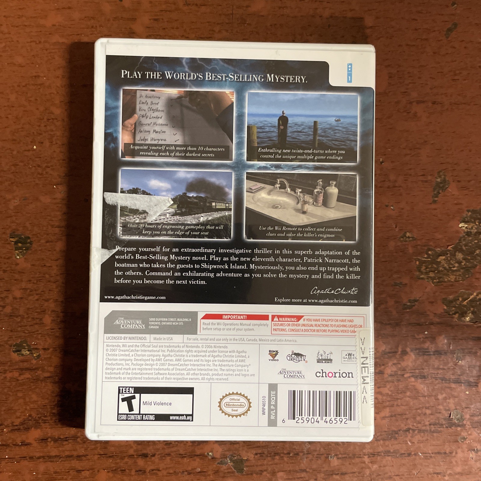 Agatha Christie: And Then There Were None (Nintendo Wii, 2008)