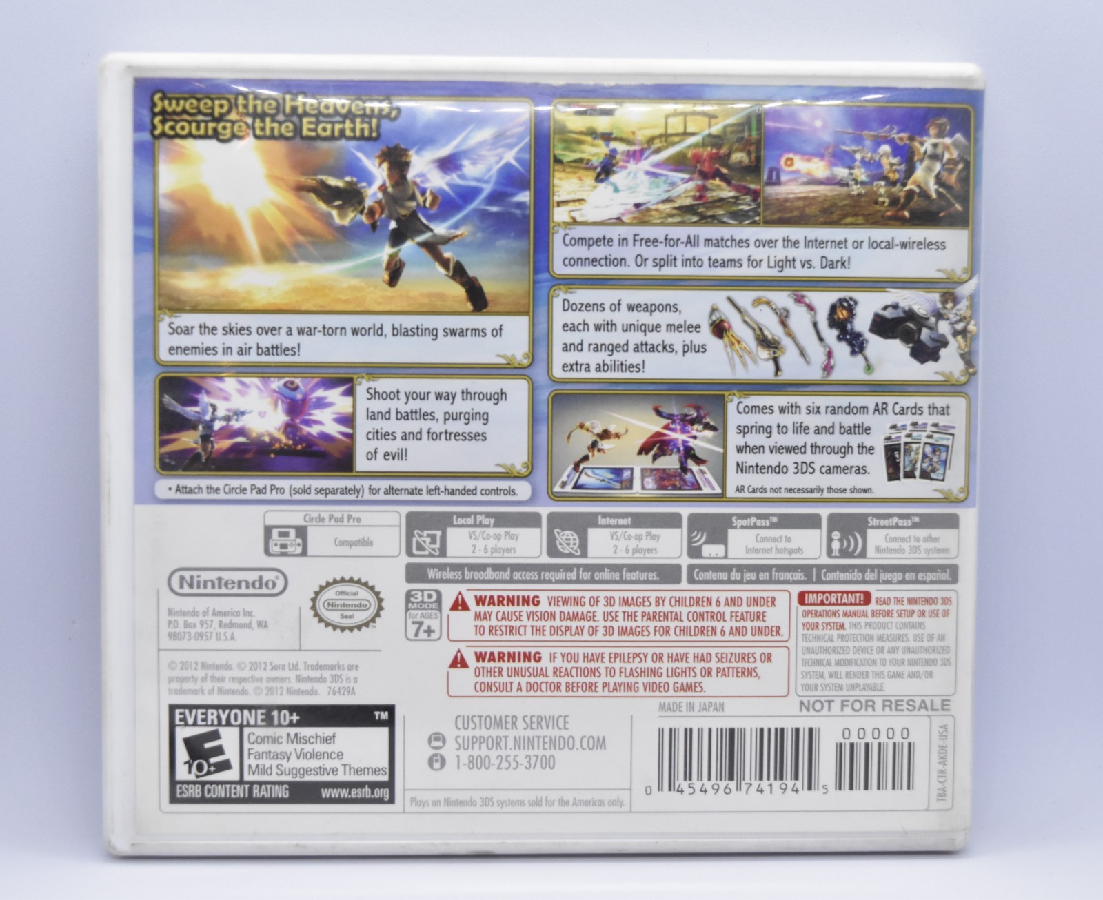 Kid Icarus Uprising (nintendo 3DS, 2012)
