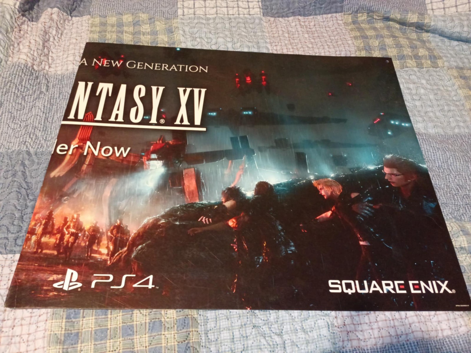 RARE Final Fantasy XV Giant GameStop Double Sided Promo Poster