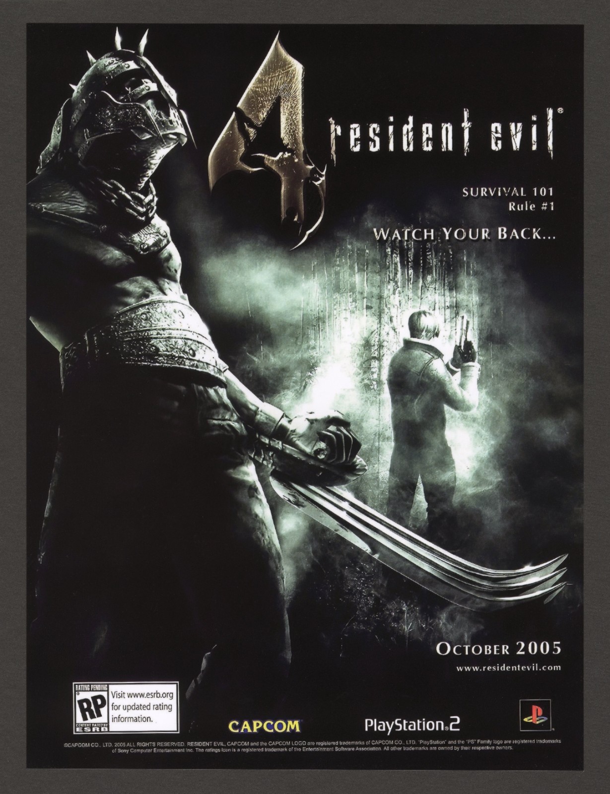Resident Evil 4 PS2 Playstation 2 PC 13″ X 18″ Game Print Ad/Poster Promo Art
