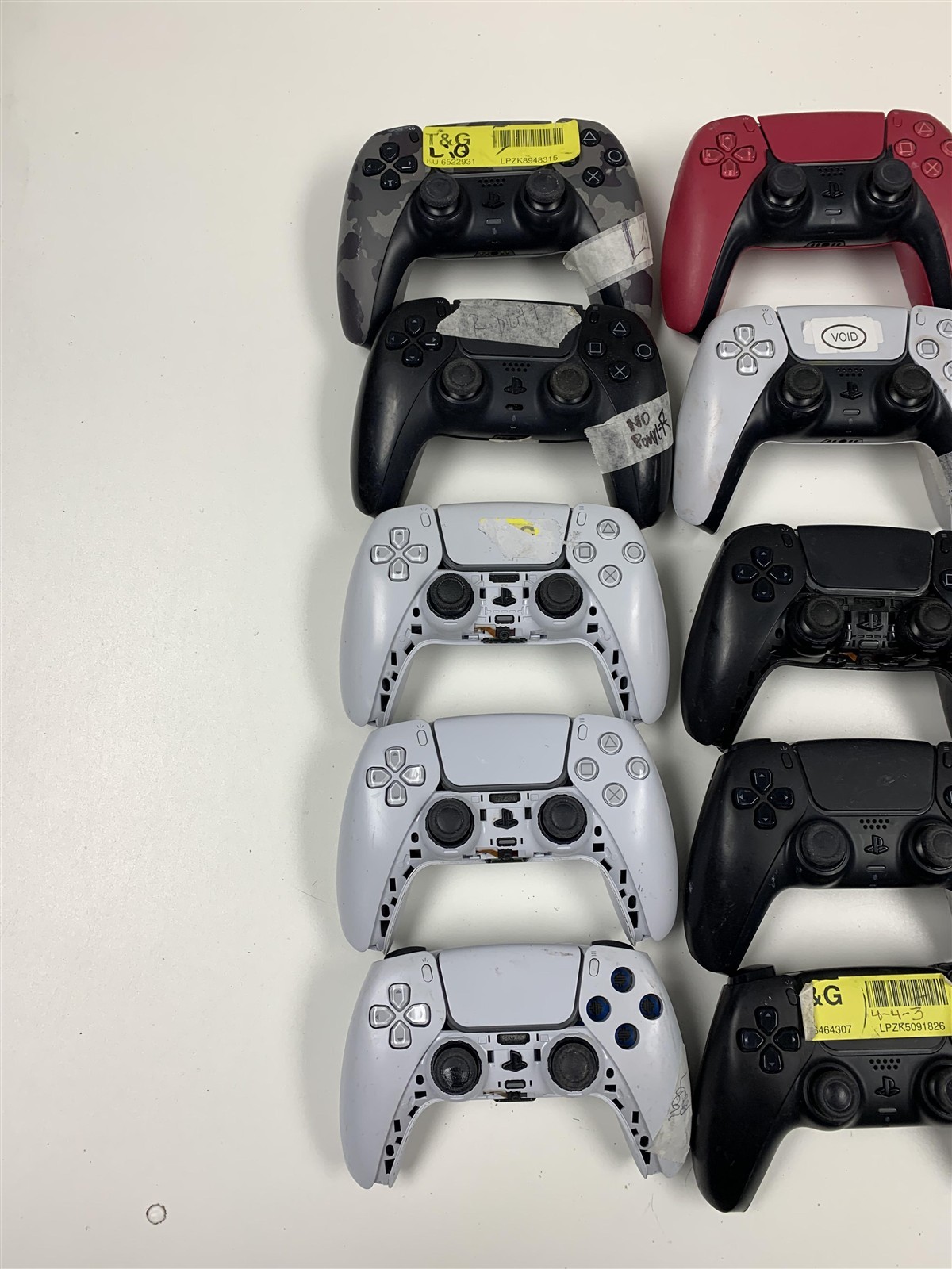 Bulk Lot 20 Sony PS5 DualSense Controllers Broken Parts Repair Wholesale