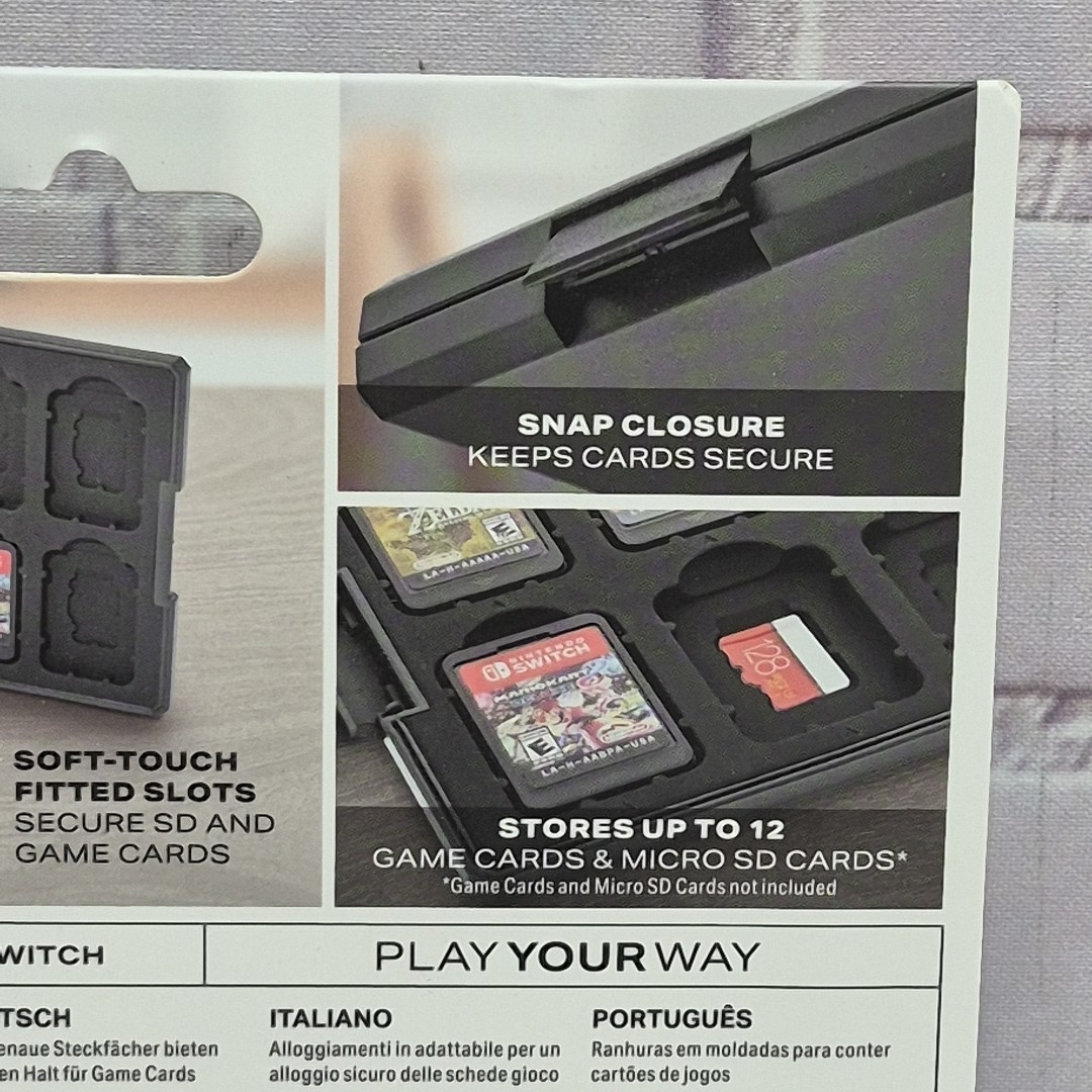 Nintendo Switch The Legend of Zelda Black Game Card Case Licensed, Sealed